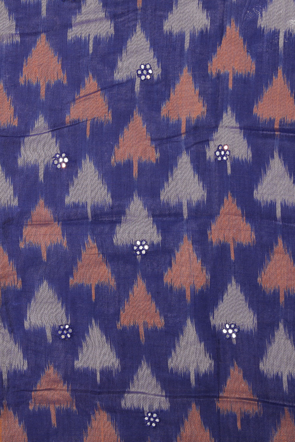 Kalanjali Ikat Cotton-Silk Indigo Blue Saree – Women's - view 2