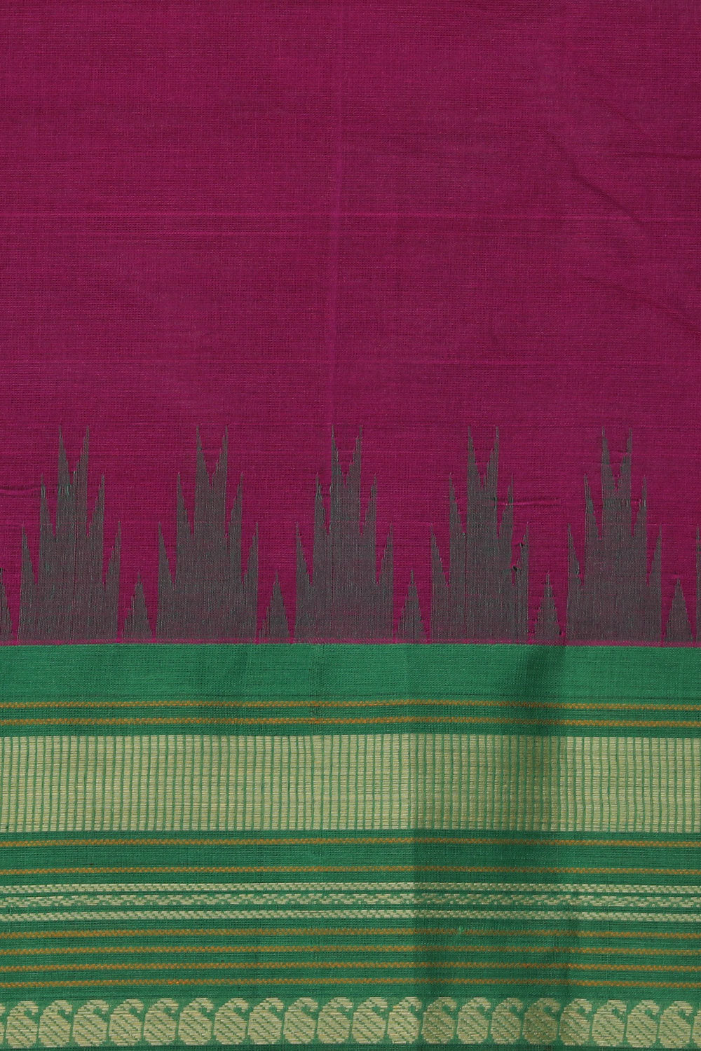 Kalanjali Kanchi Cotton Violet Saree – Women's - view 2