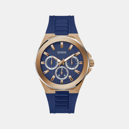 Guess Dashboard Men Quartz Blue Dial Multi-Function Silicone Watch GW0799G2