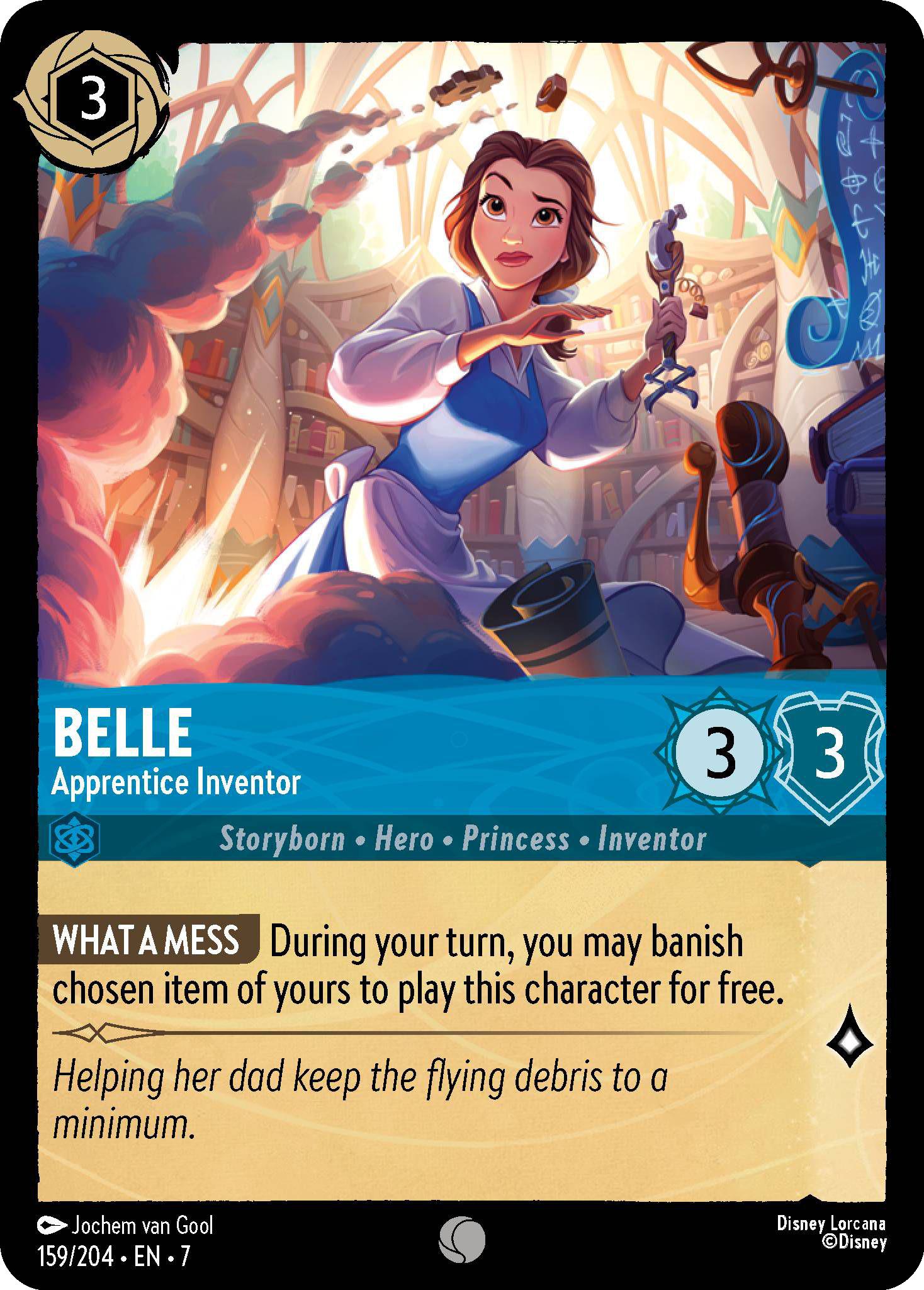 Lorcana Belle - Apprentice Inventor - 159/204 [Archazia's Island] [Non-Foil]