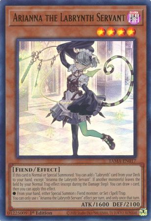 Yu-Gi-Oh! Arianna the Labrynth Servant - TAMA-EN017 - Ultra Rare - 1st Edition