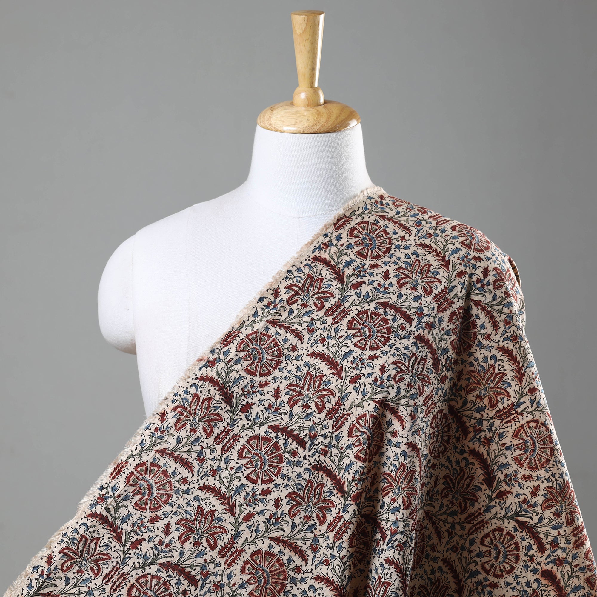 PITCHUKA SRINIVAS KALAMKARI PEDANA Brown - Pedana Kalamkari Hand Block Printed Cotton Fabric