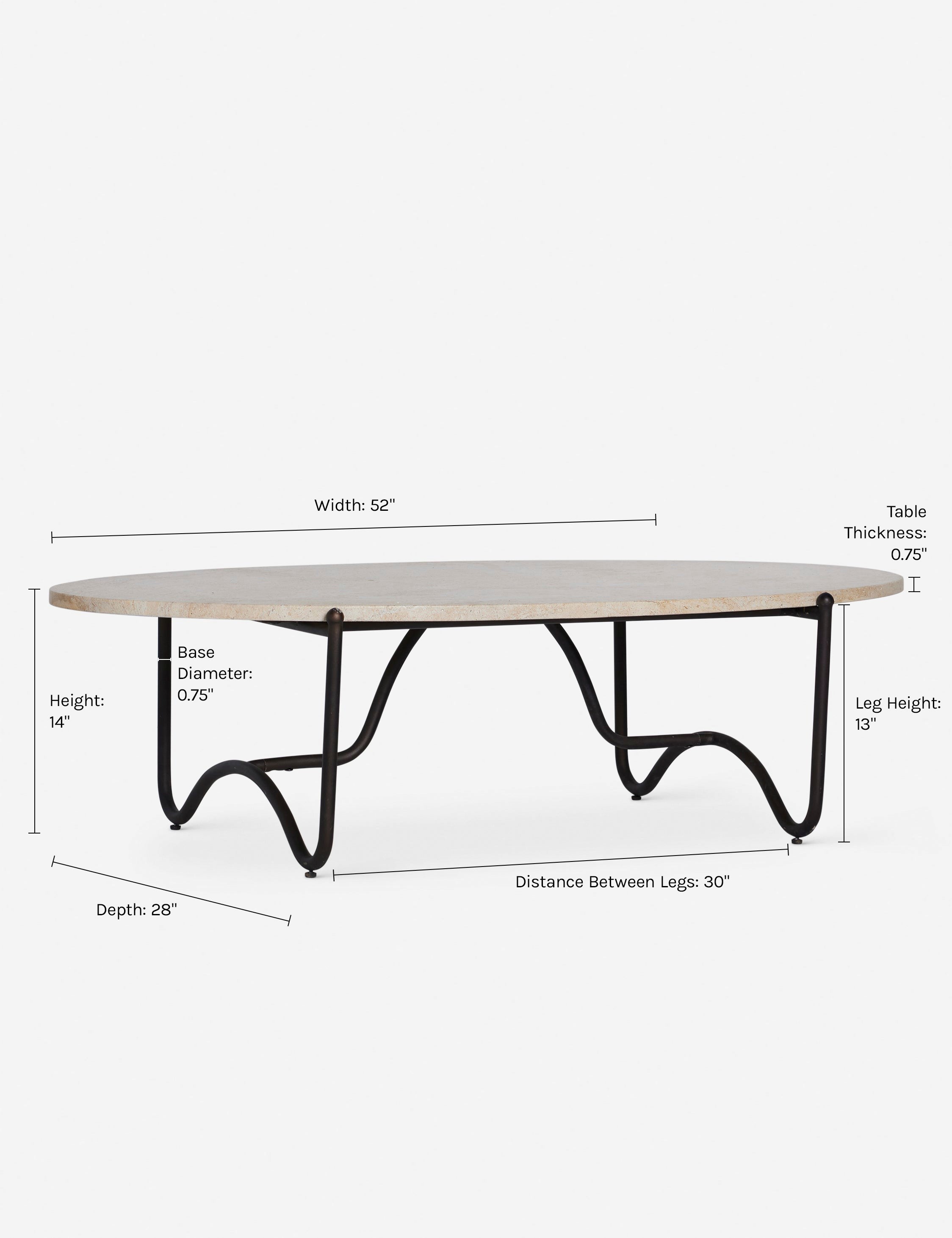 Lulu and Georgia Peggy Outdoor Oval Coffee Table by Sarah Sherman Samuel - view 8
