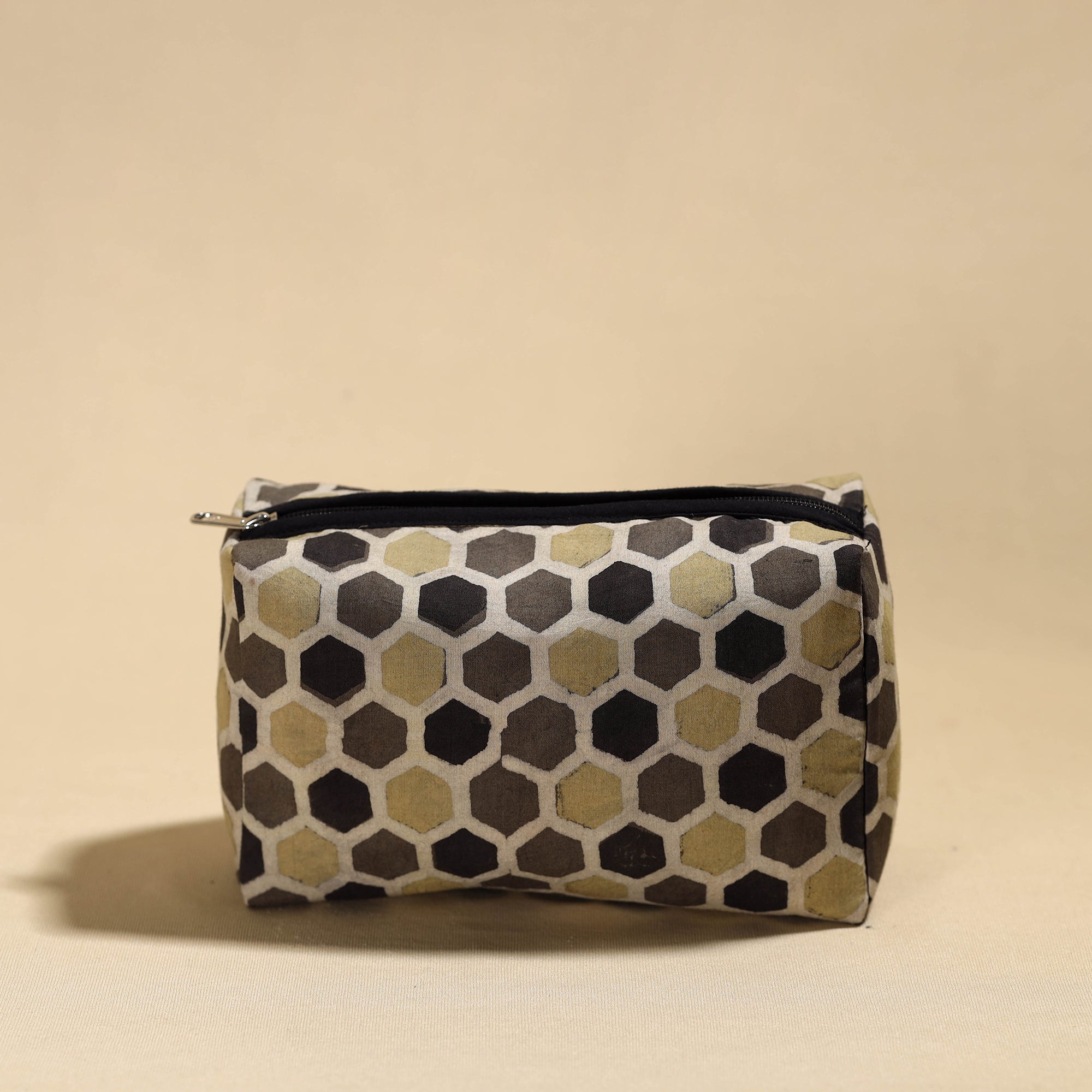 NOORI BAZAR Brown - Handmade Cotton Toiletry Pouch 16