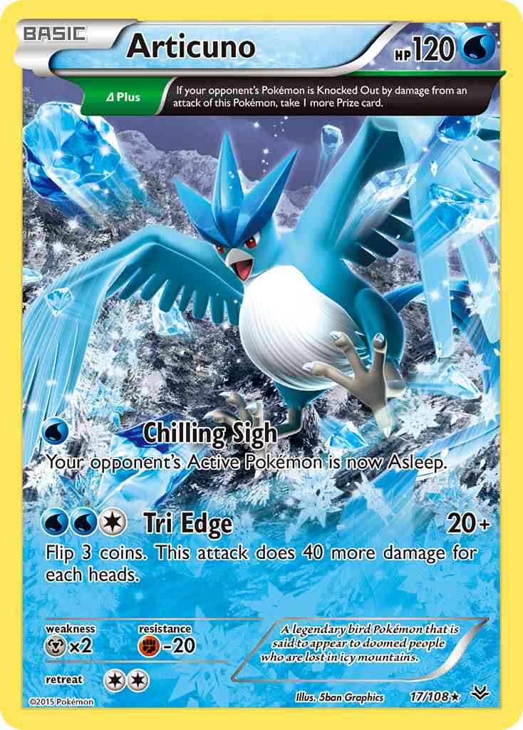 Rare xy6-17 non-holo – Pokémon Articuno - 17/108 - Rare [xy6-17] [Non-Holo]
