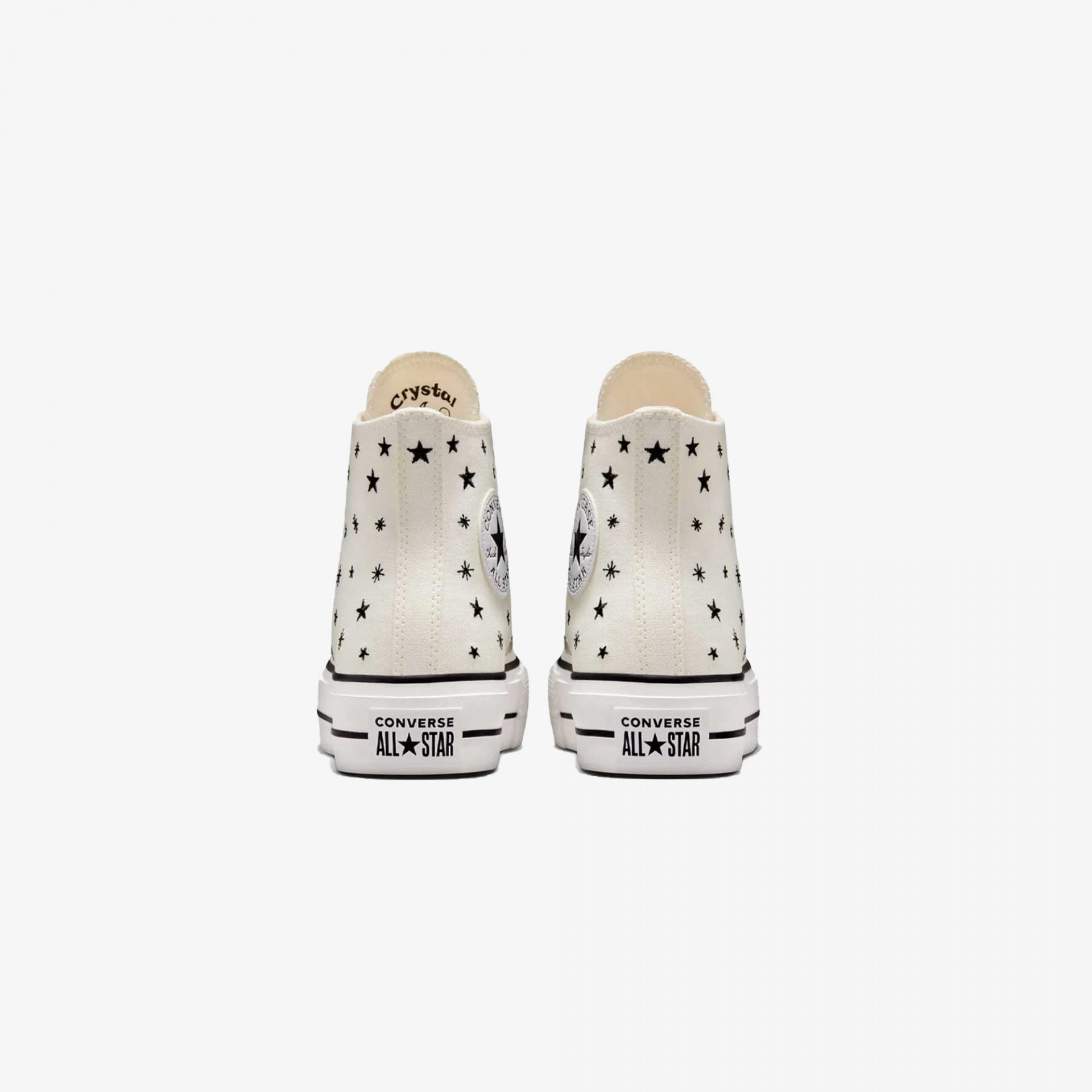 Converse | CHUCK TAYLOR ALL STAR LIFT PLATFORM EMBROIDERED STARS { EGRET/BLACK/MOONSTONE VIOLET - view 2