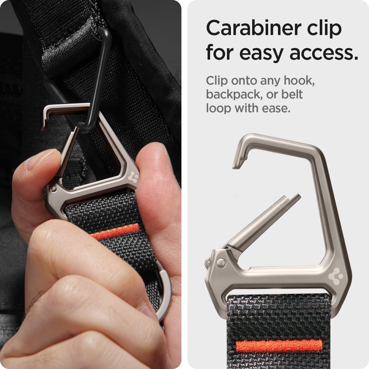 Accessories Carabiner Black Strap + Key Ring - view 10