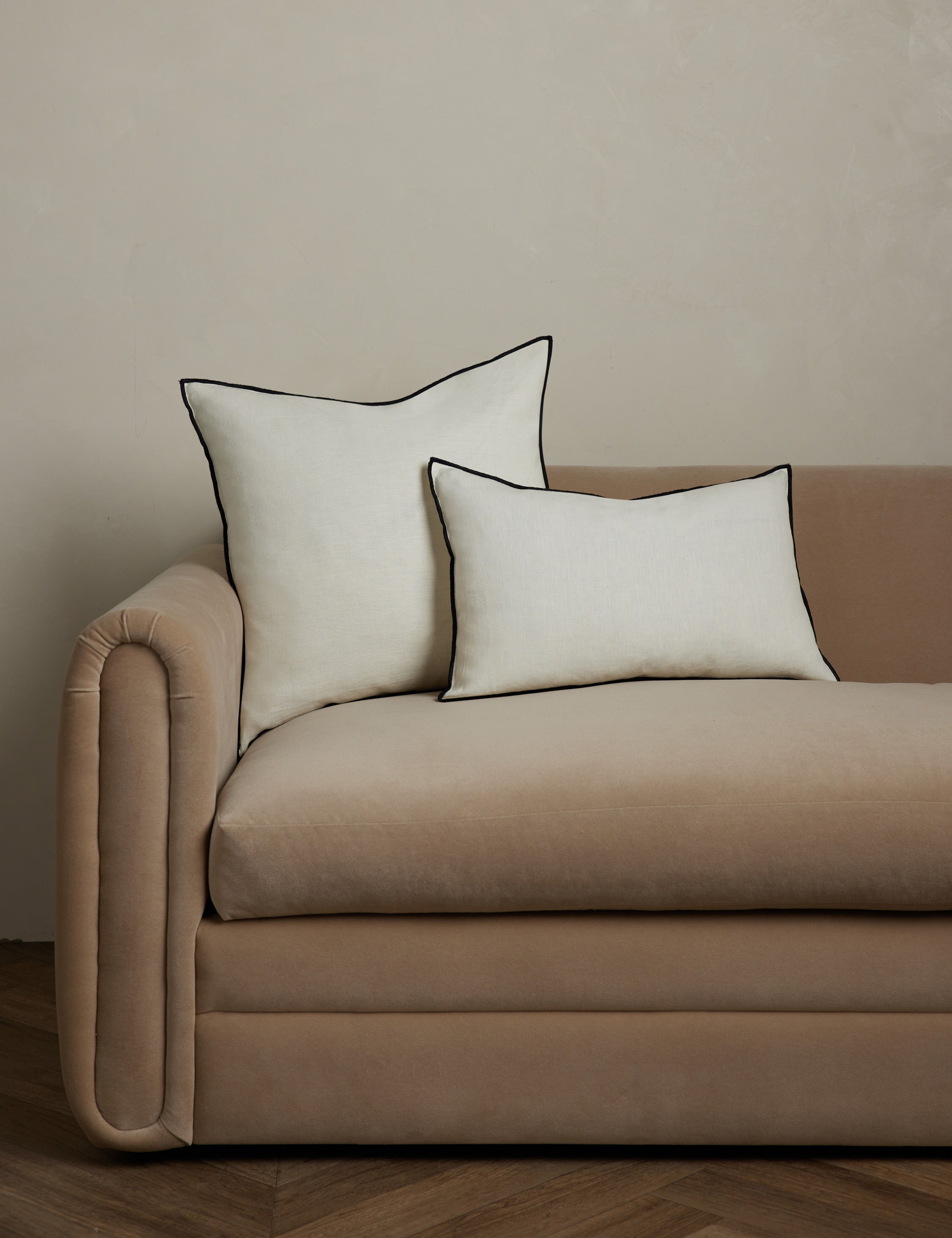 Lulu and Georgia Carys Contrast Linen Pillow