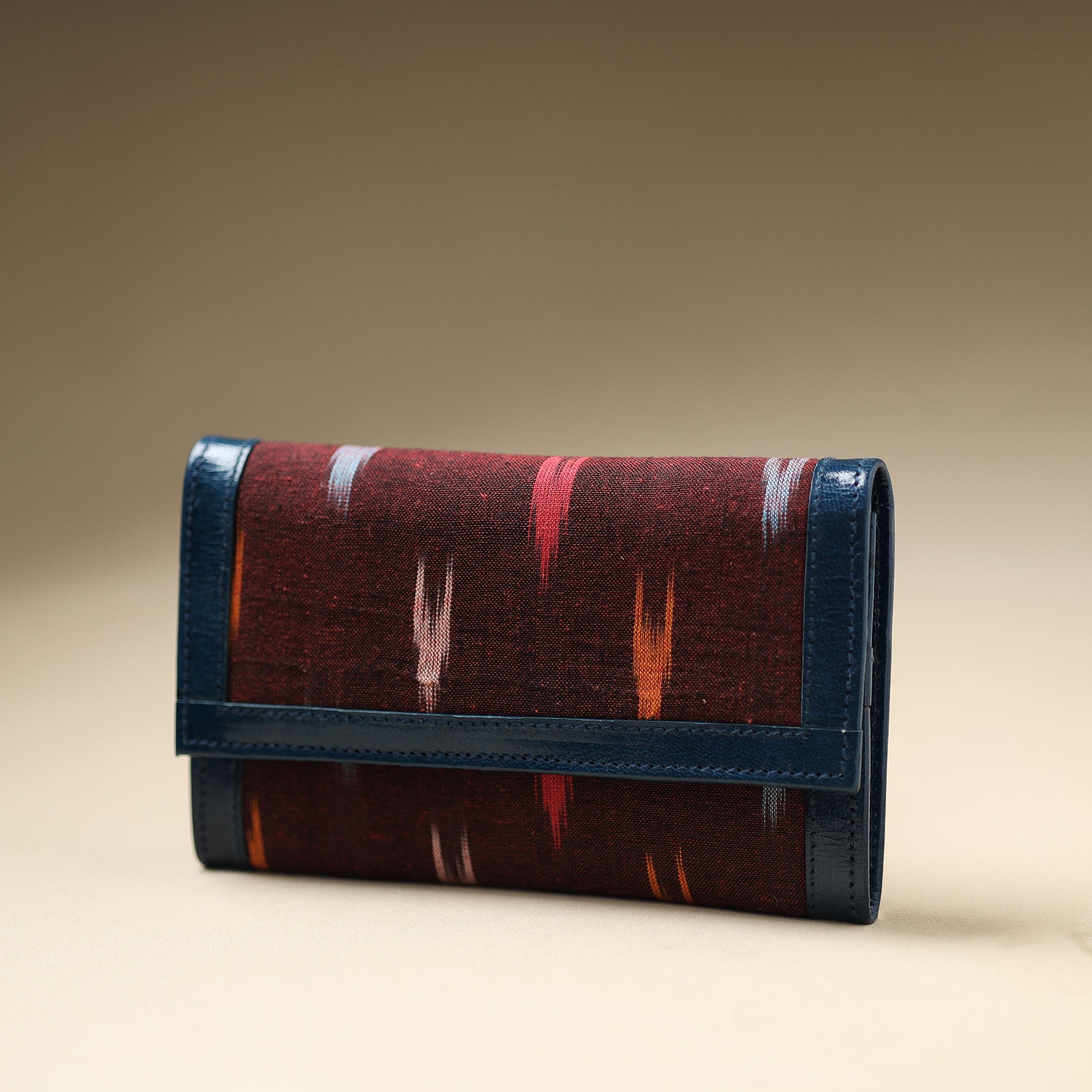 ASALKAAR Brown - Handcrafted Ikat Weave Leather Wallet - view 2