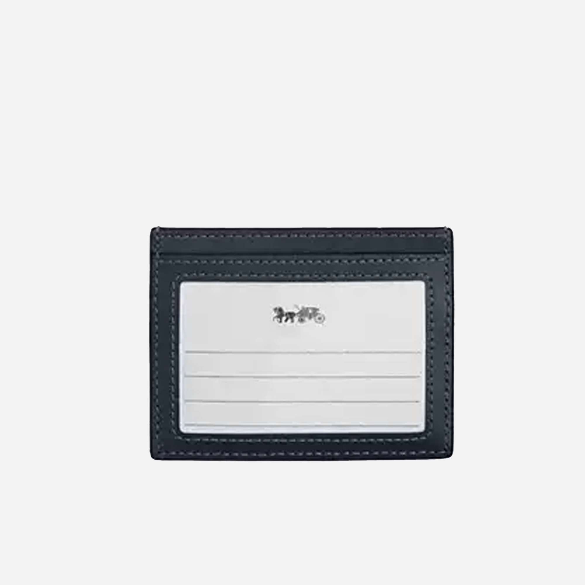COACH Slim Id Card Case With Quilting Silver/Denim - view 2
