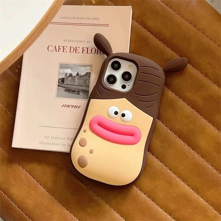 Peeperly 3D Cartoon Sausage Girl Case – No Color