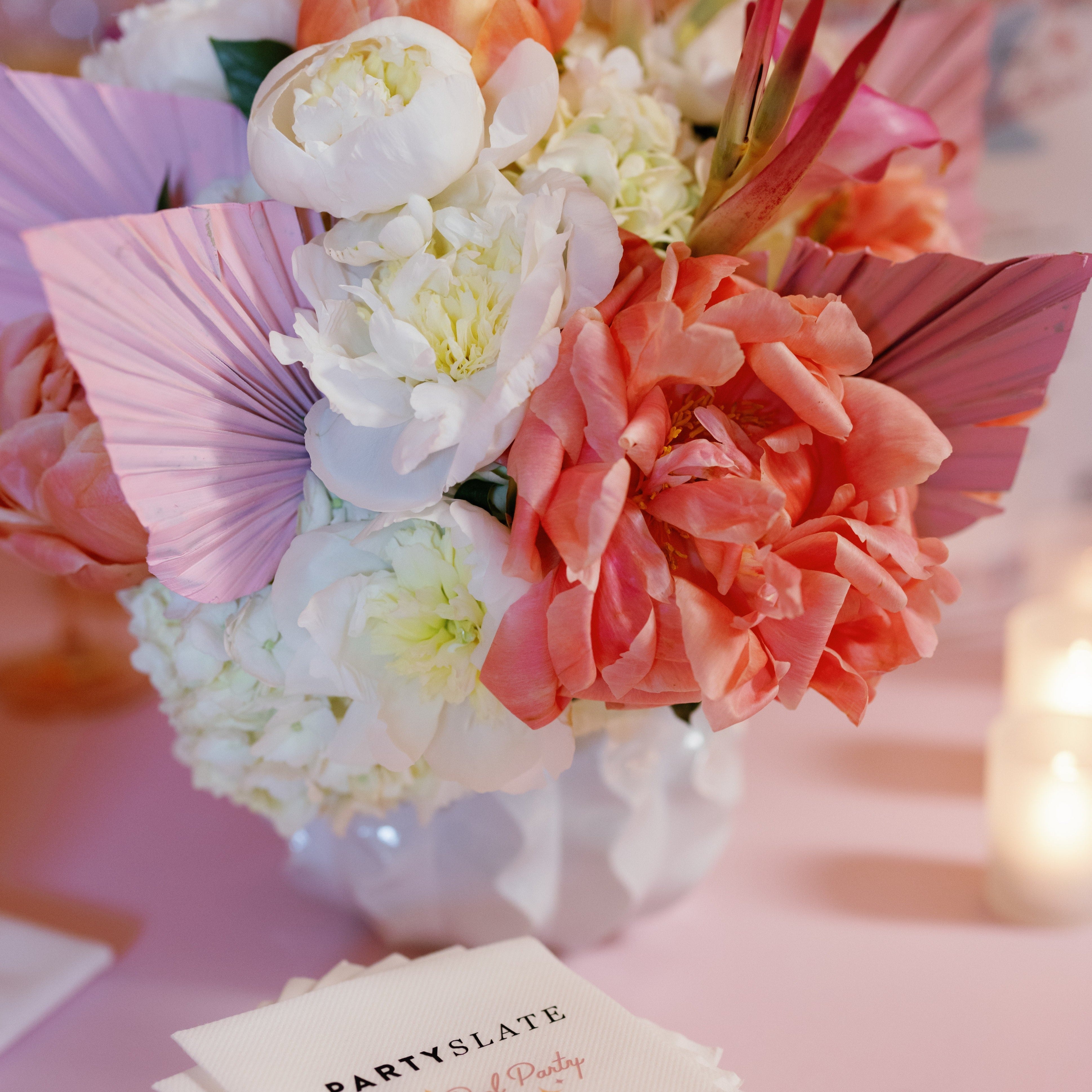 fiftyflowers.com Poolside Pink and White NYC Partyslate Event - view 2