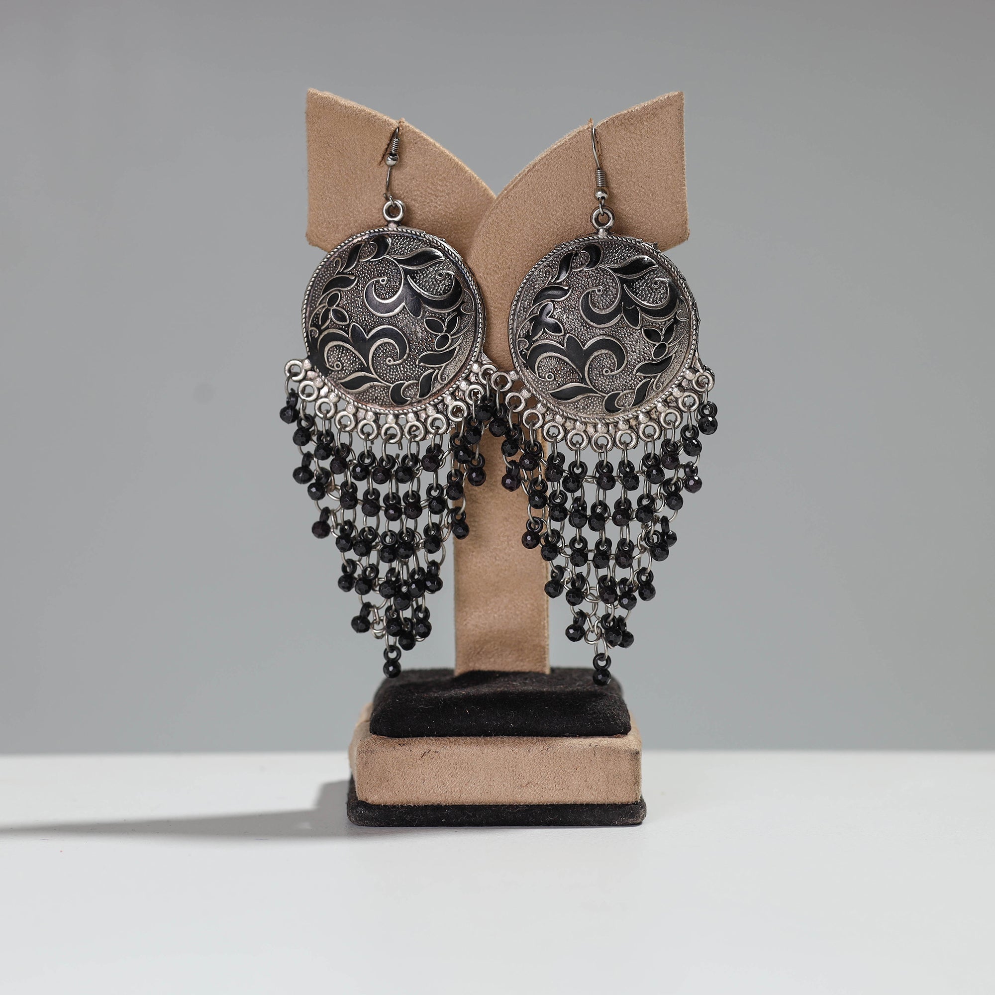 WHITE RIVER STORIES Antique Finish Oxidised German Silver Earrings 105