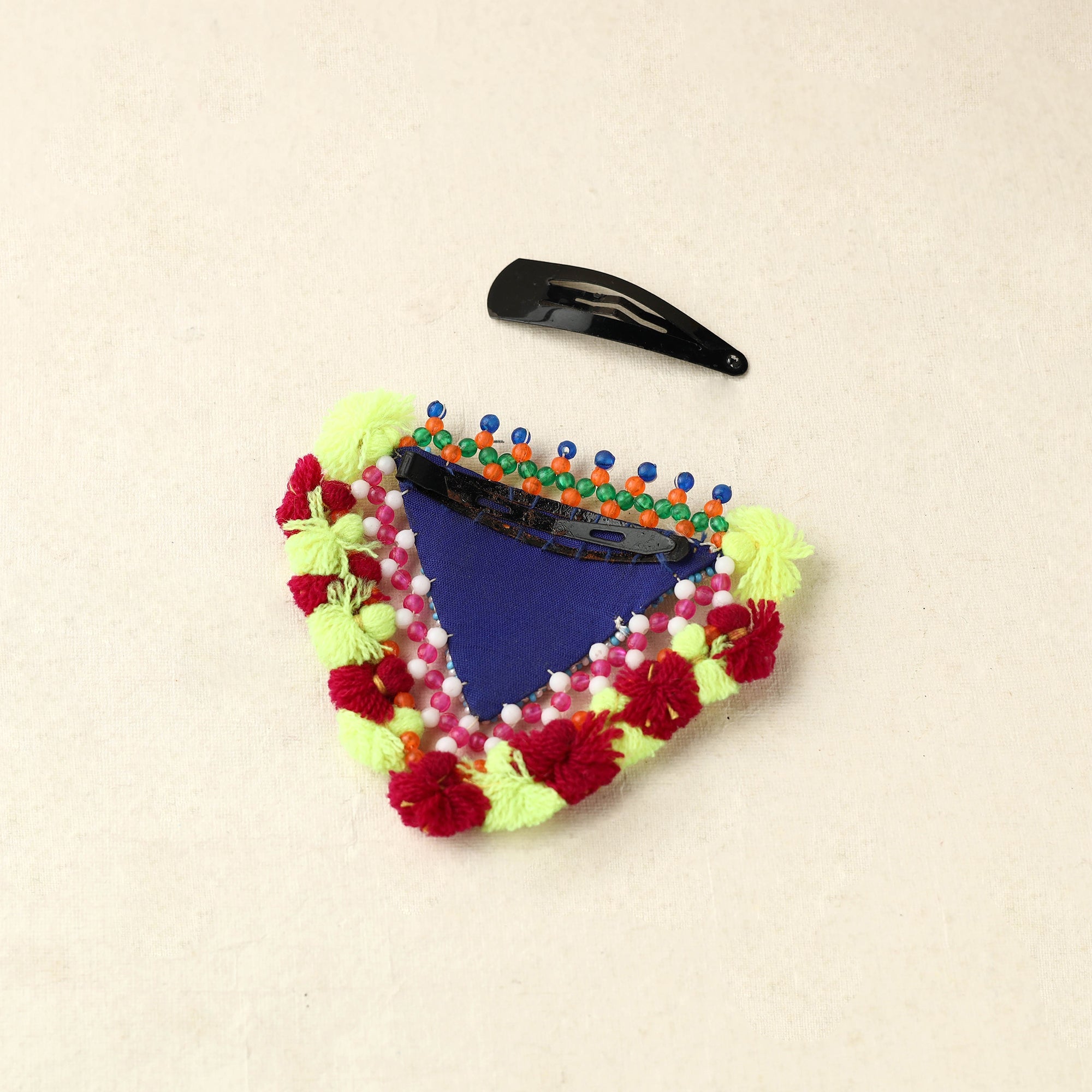 KACHCHH JI CHHAAP Beadwork Hair Clip with Tassels (Single) by Hodka Girls 56 - view 2
