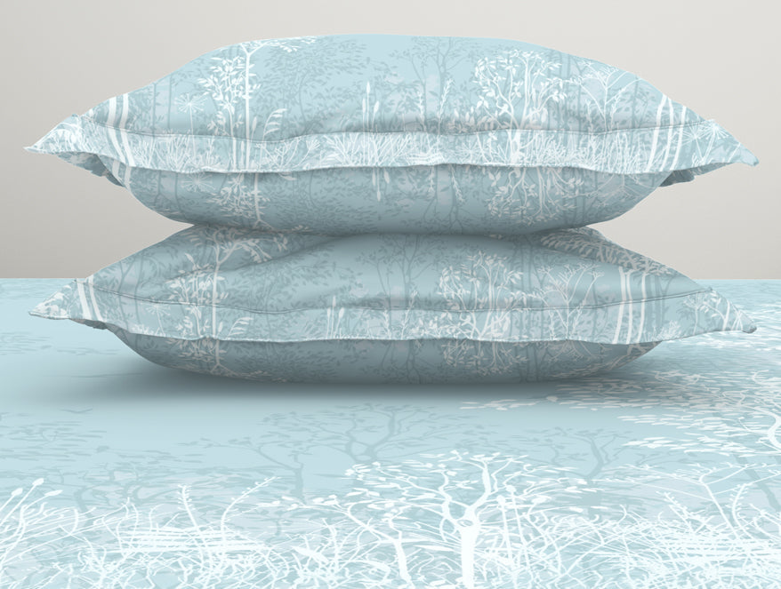 Spaces India Floral Light Blue 100% Cotton King Size Bedsheet Organic Cotton - By Spaces - view 6