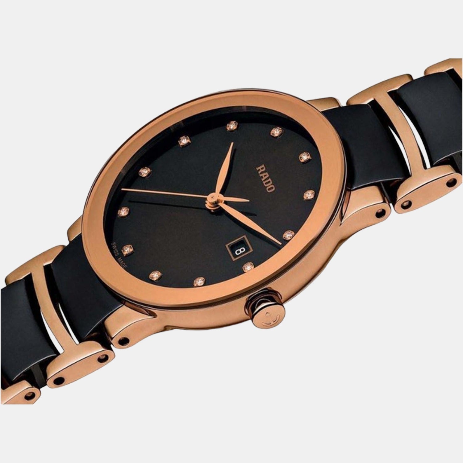 Rado Centrix Women Quartz Black Dial Analog Stainless Steel Watch R30555732 - view 2