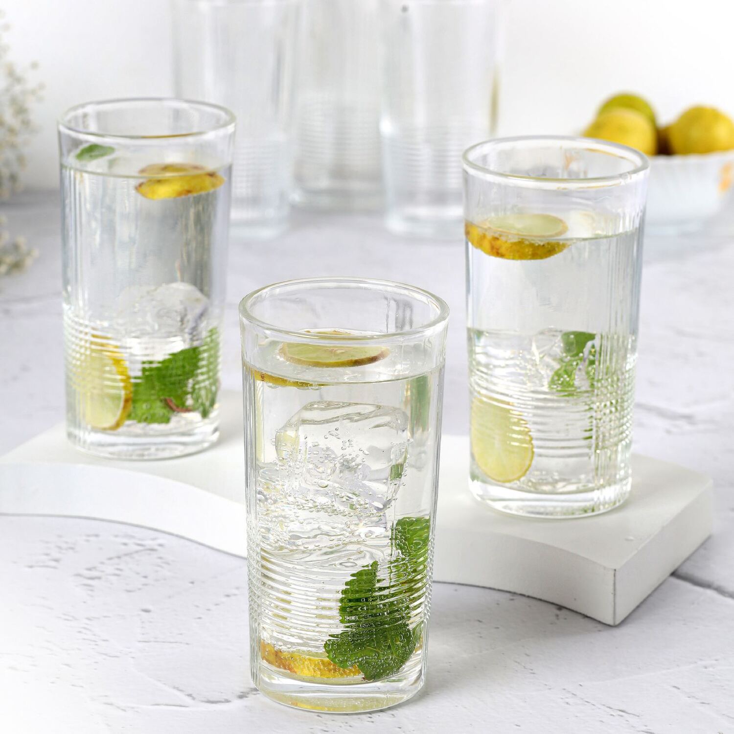 Cello Enigma Glass Tumblers, Set of 6 – Clear - view 2