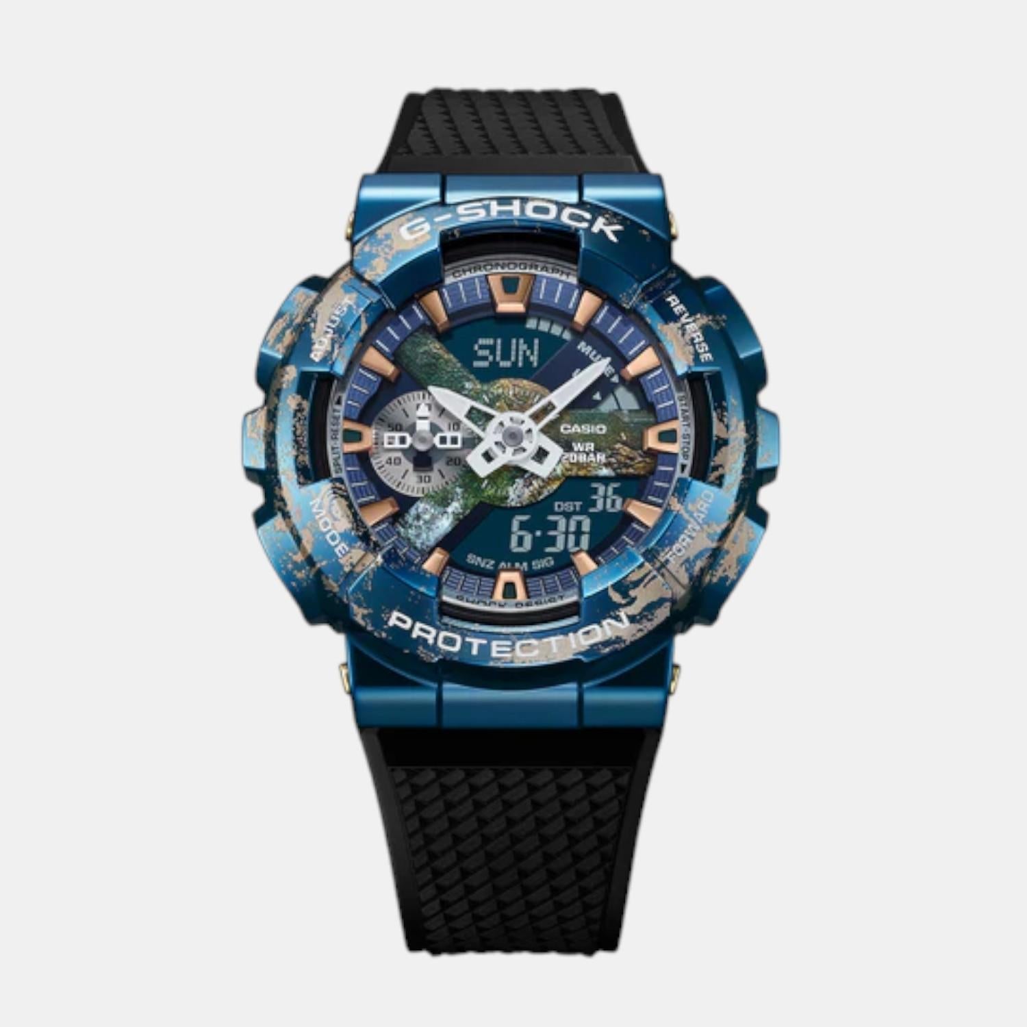 Casio G-Shock Men Quartz Blue Dial Analog-Digital Resin Watch G1341 - view 3