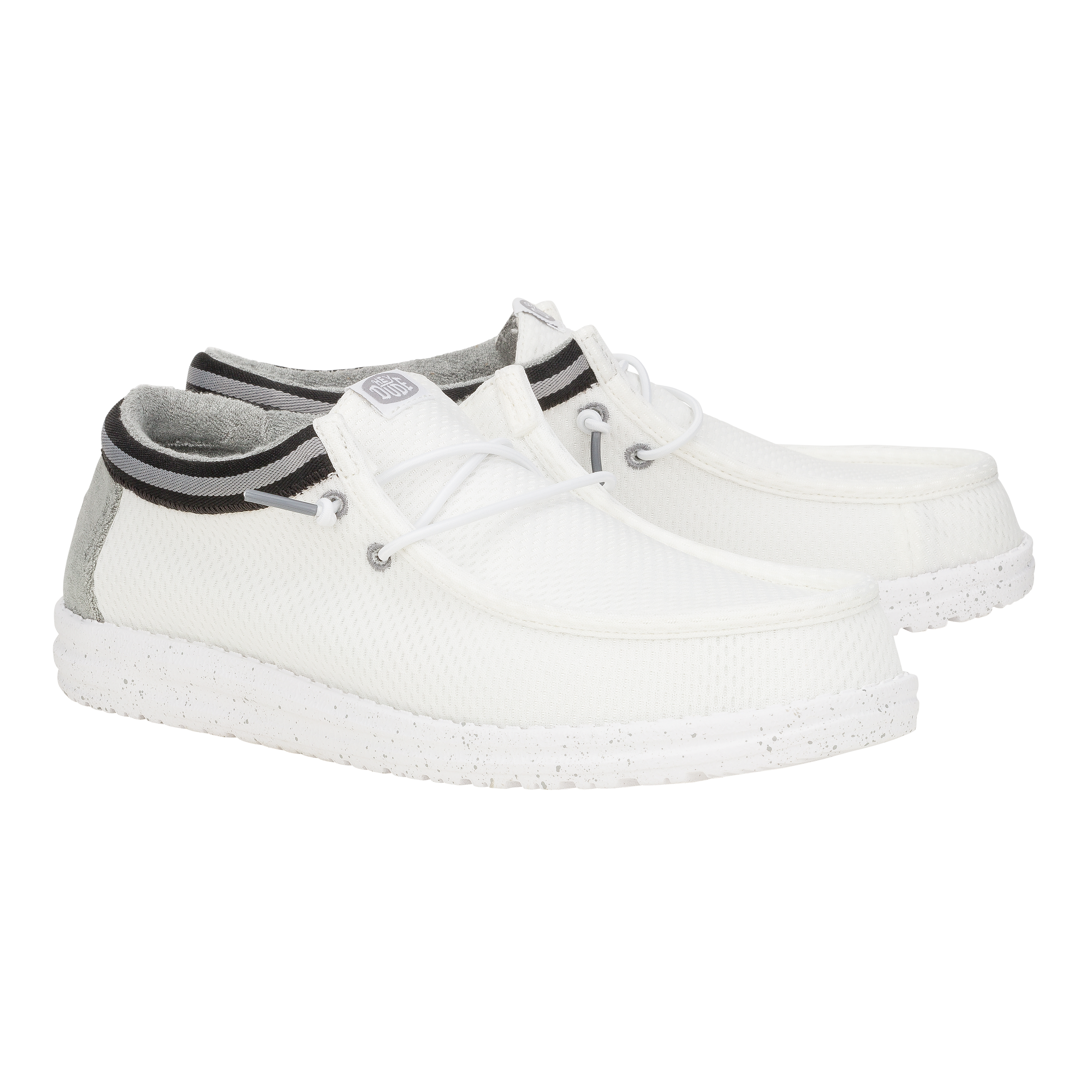 HEYDUDE shoes Wally Varsity Jersey - White Grey - view 2