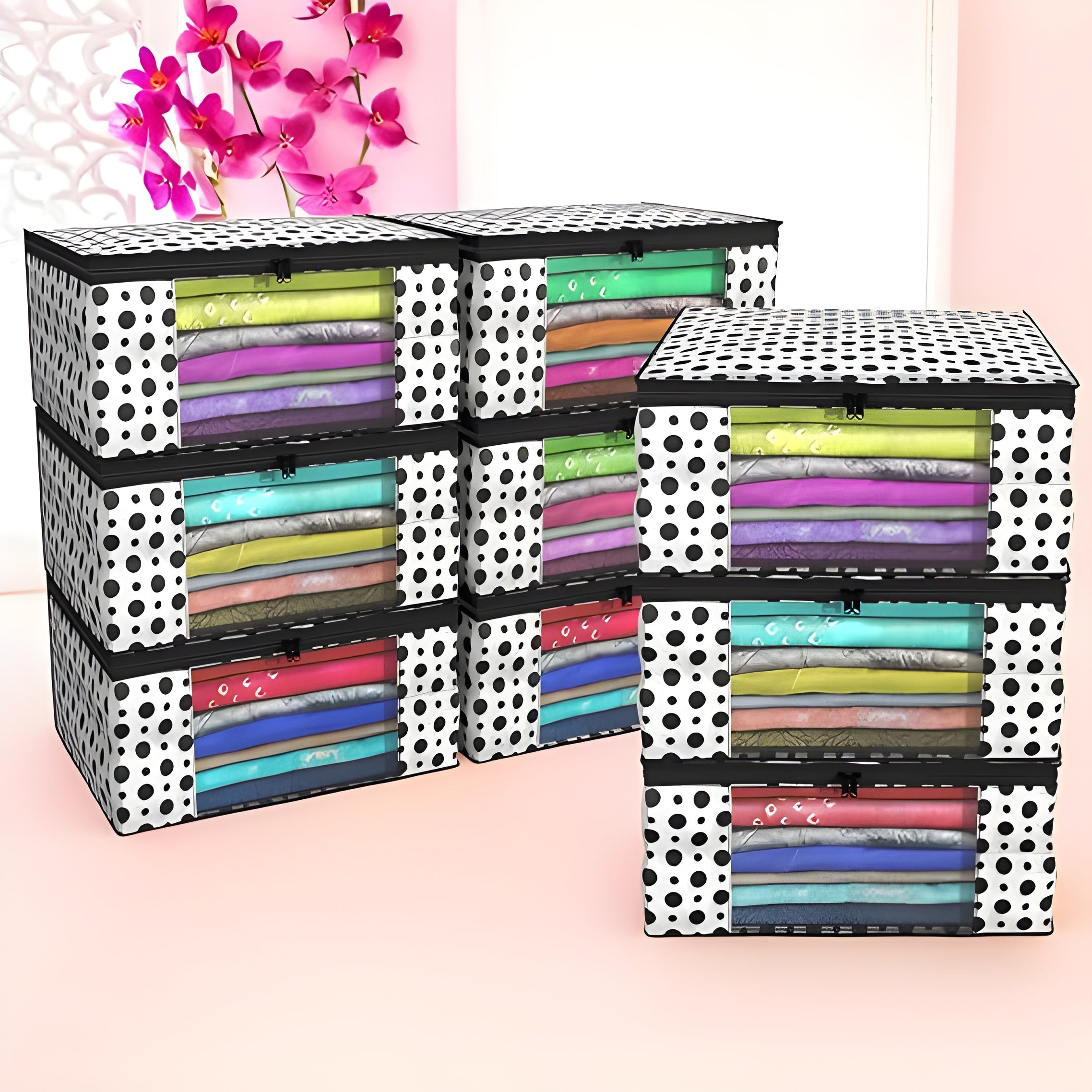 702f46 Big Size Multipurpose Clothes Storage Bag ????️(Pack Of 3)