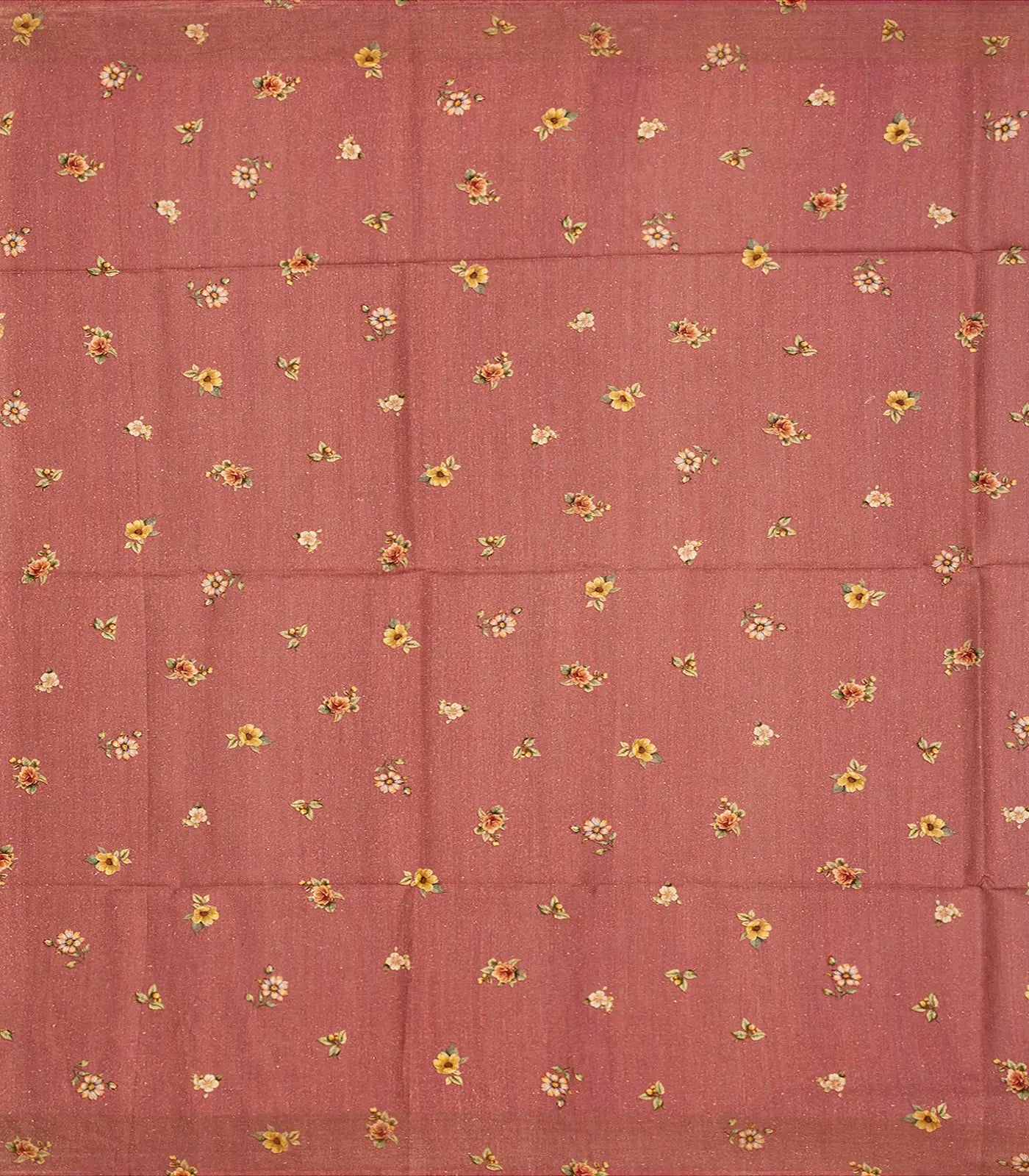 RmKV Dusty Pink Handloom Tussar Silk Saree With Printed Bird Motifs-Dusty Pink - view 4