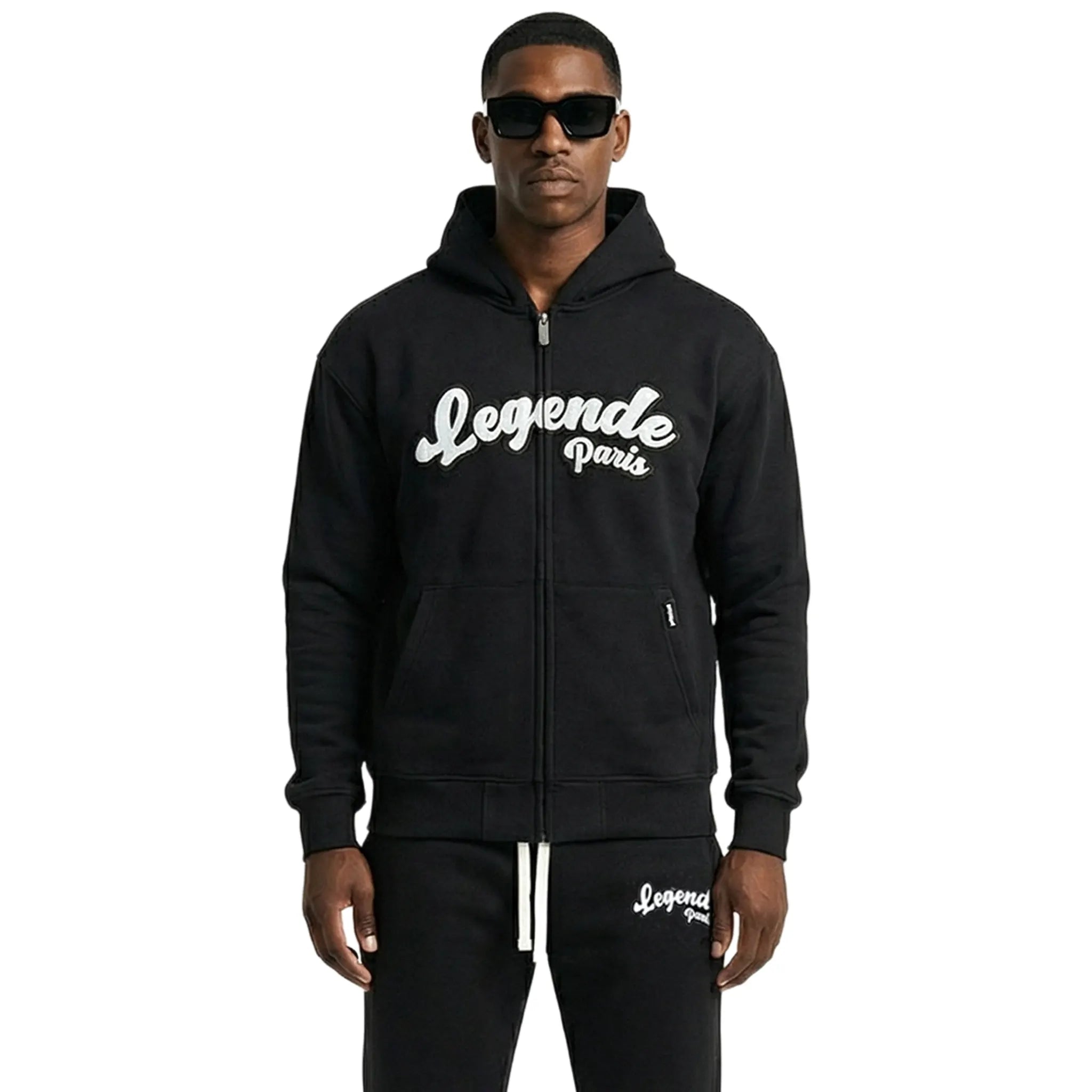 Légende Paris Gum Logo Black Zip-Up Hoodie - view 2
