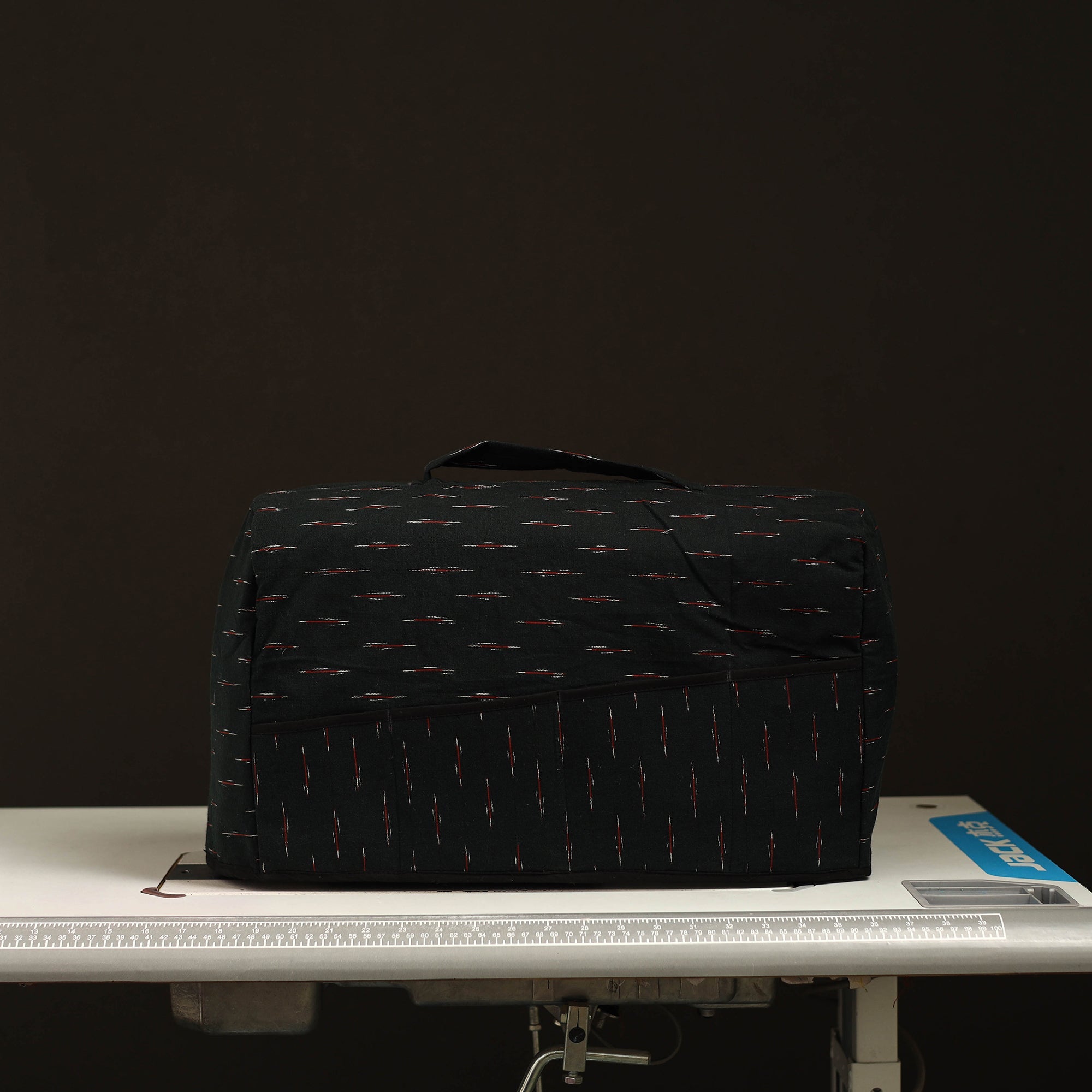JALPARI Black - Handcrafted Cotton Sewing Machine Cover 06
