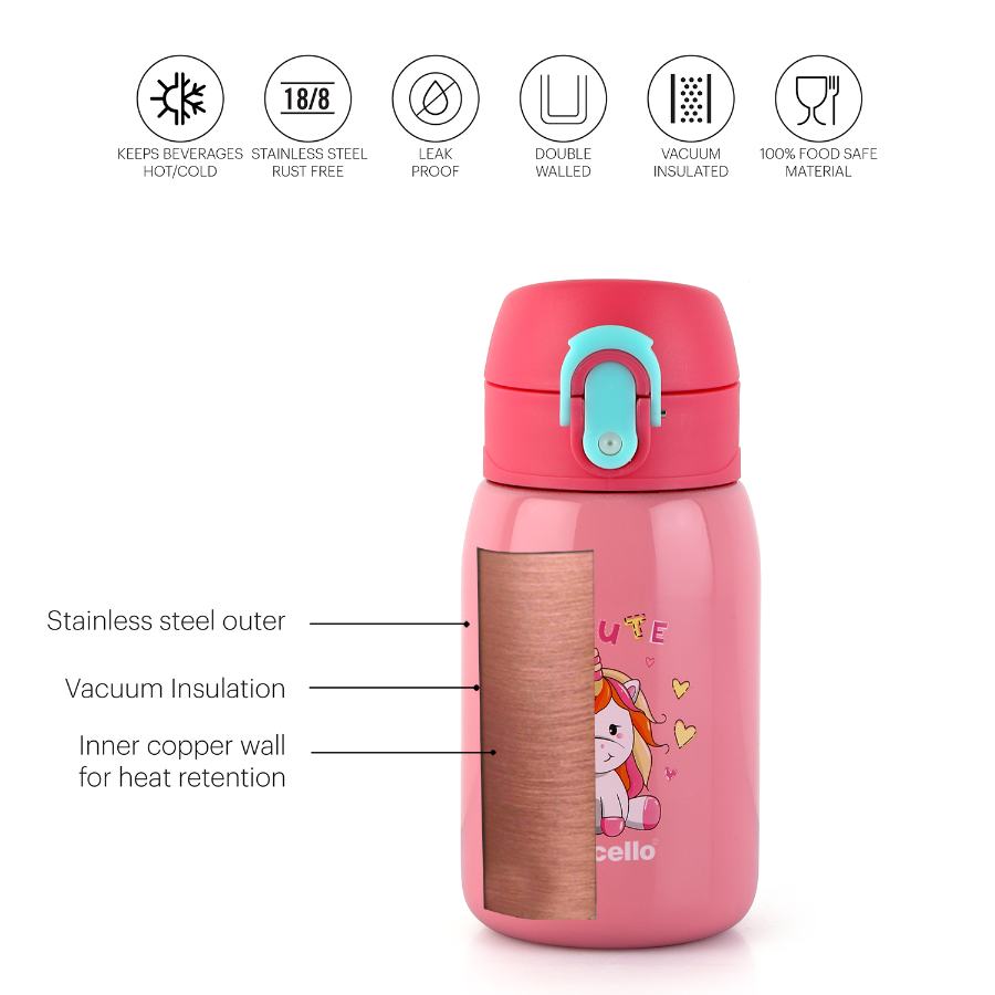Cello Junior 275 Hot & Cold Stainless Steel Kids Water Bottle, 275ml - view 10
