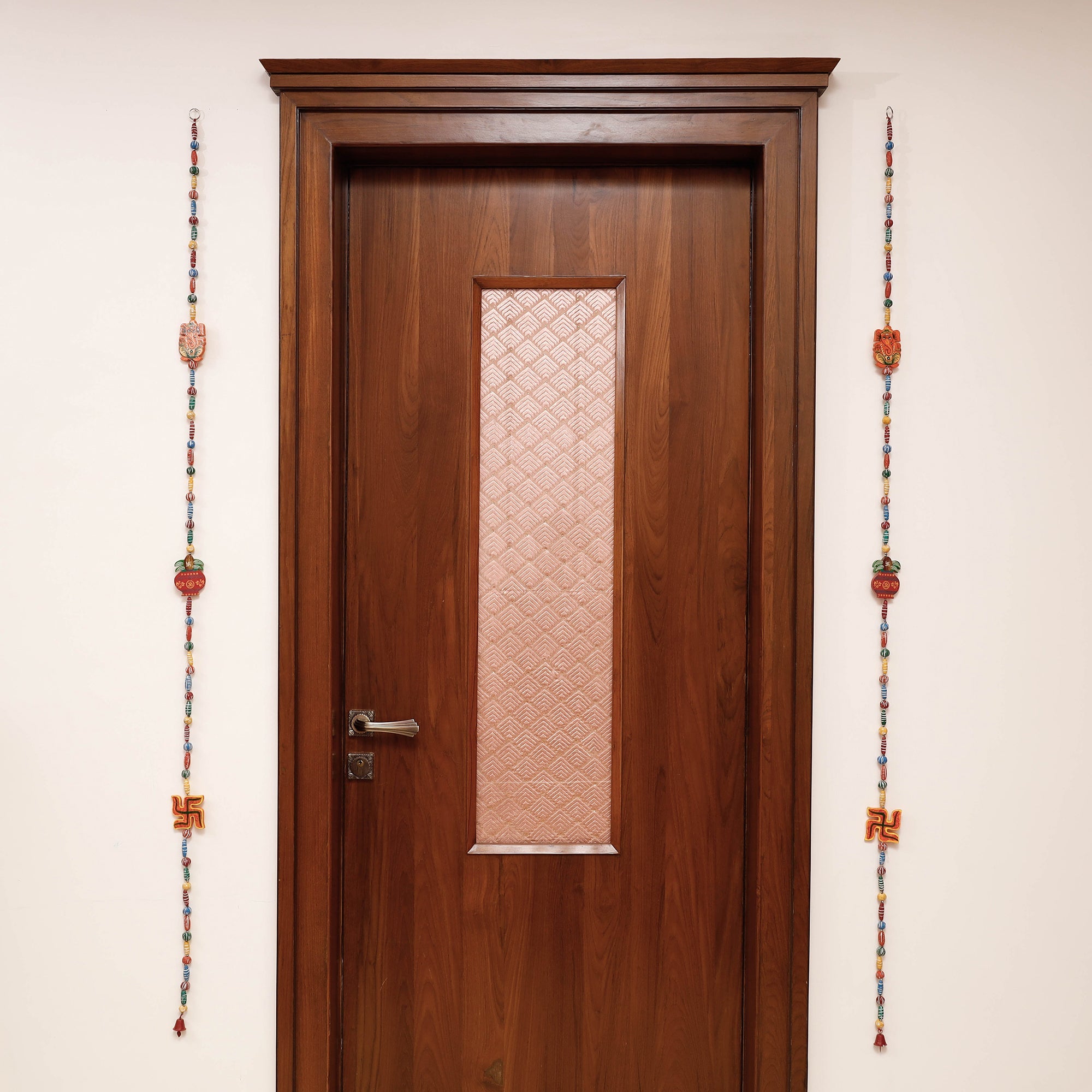 DEVENDRA SINGH Banaras Handpainted Wooden & Terracotta Beads Decorative Hanging (Set of 2) - view 2