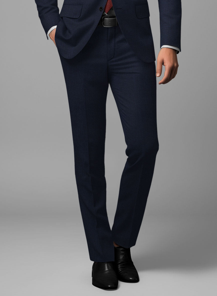 StudioSuits Aristo Blue Wool Pants - view 2