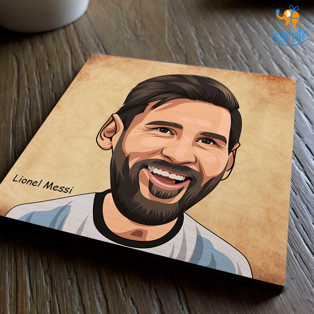 Bigsmall_cc Lionel Messi Wooden Coasters