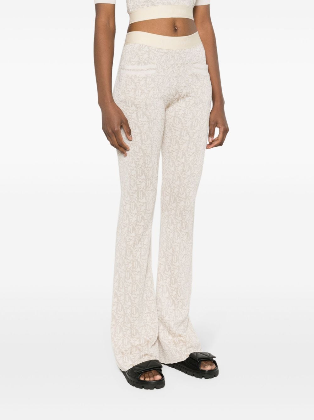 Palm Angels Monogram jacquard knit trousers - view 4