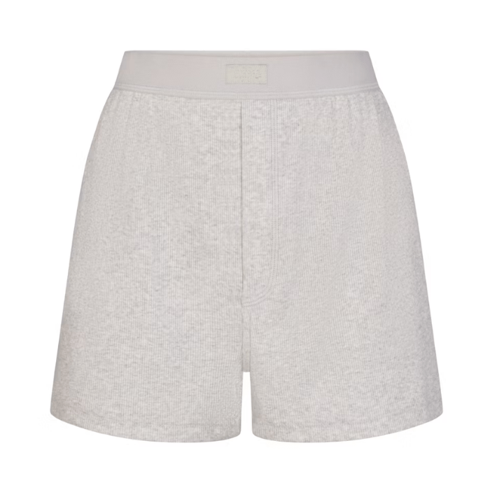 HYPE ELIXIR Skims Cotton Rib Loose Boxer Light Heather Grey