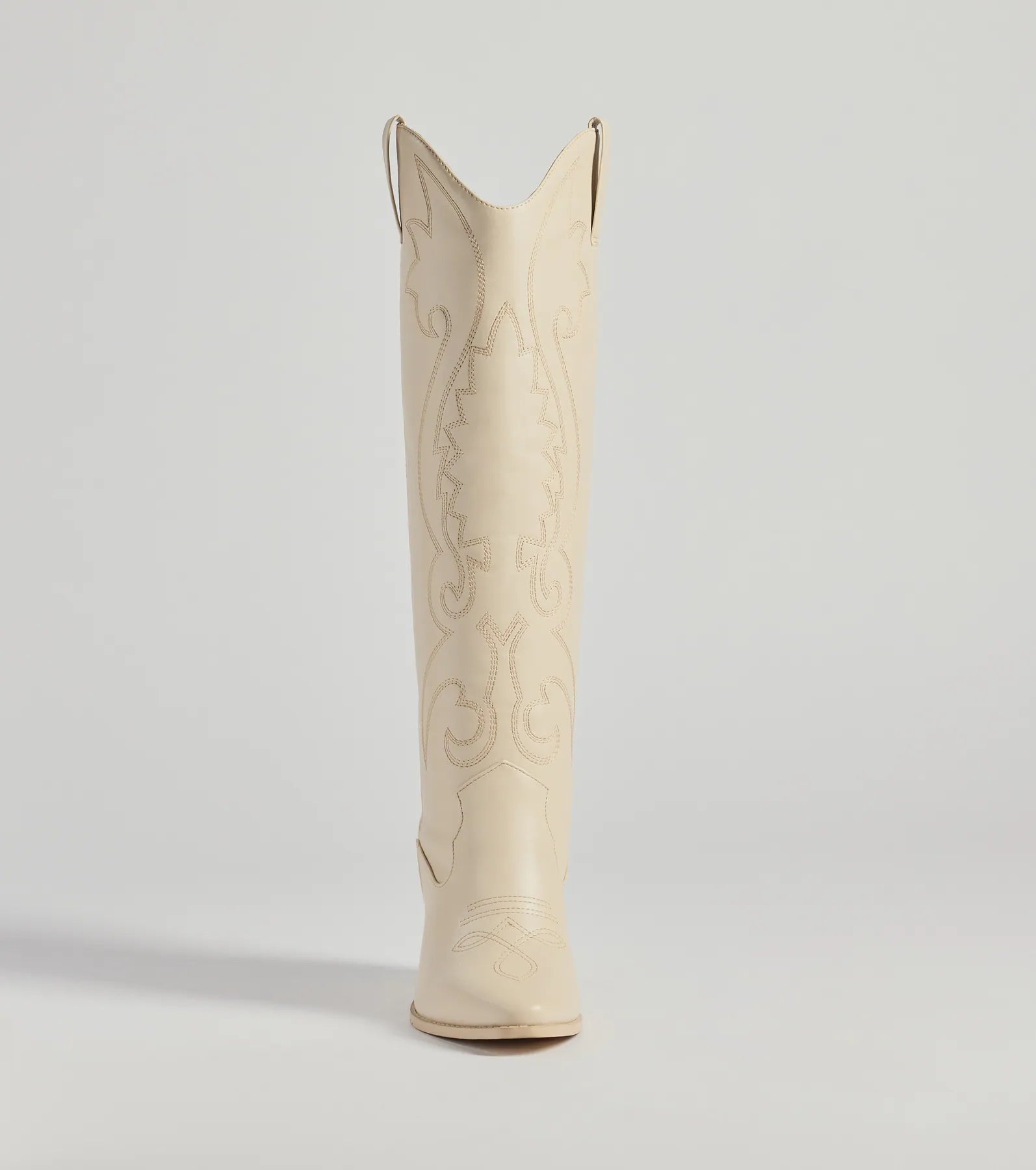 Windsor Western Flair Under-The-Knee Boots – IVORY - view 3
