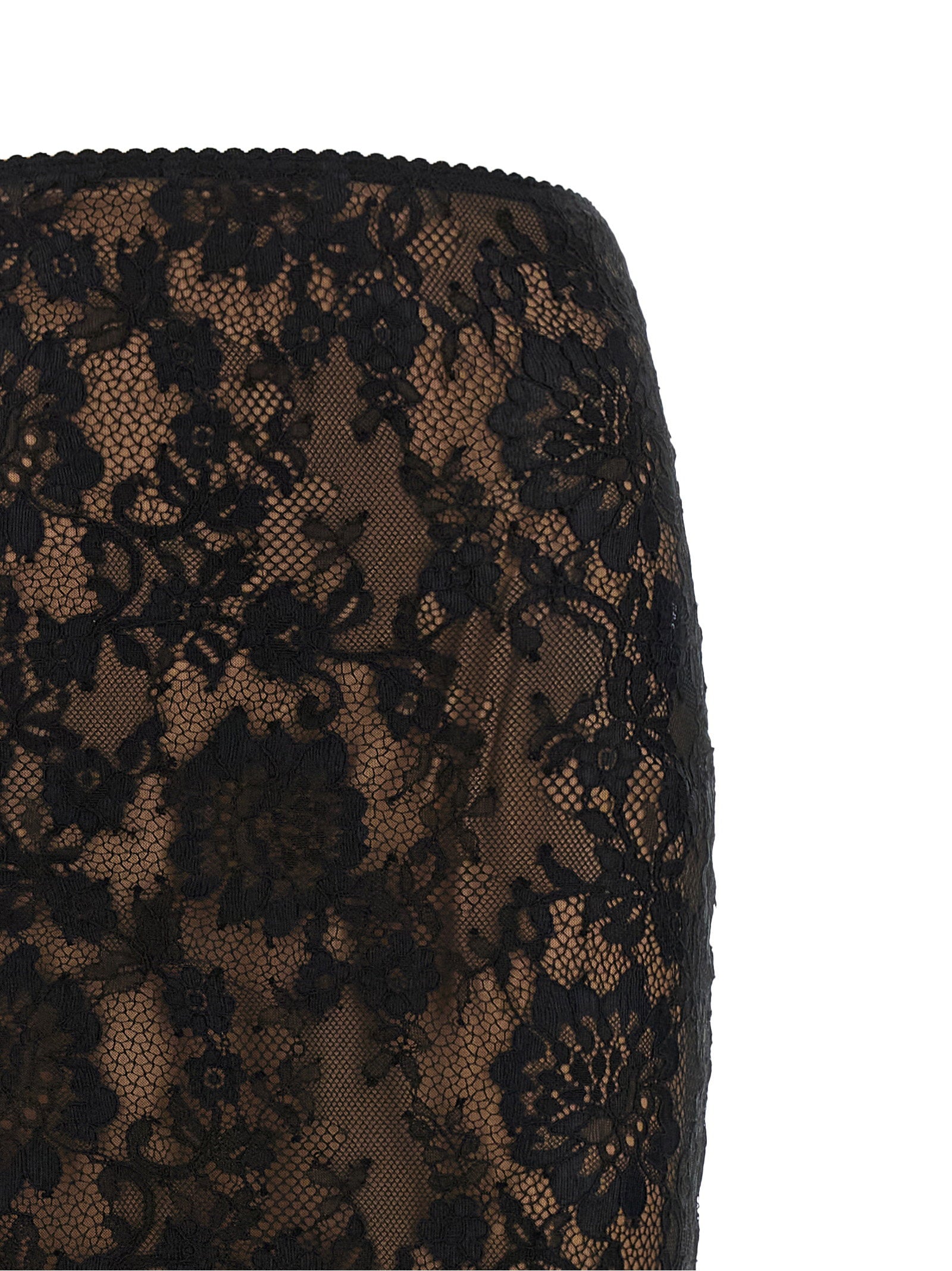 Self-Portrait Black Lace Midi Skirt - view 3