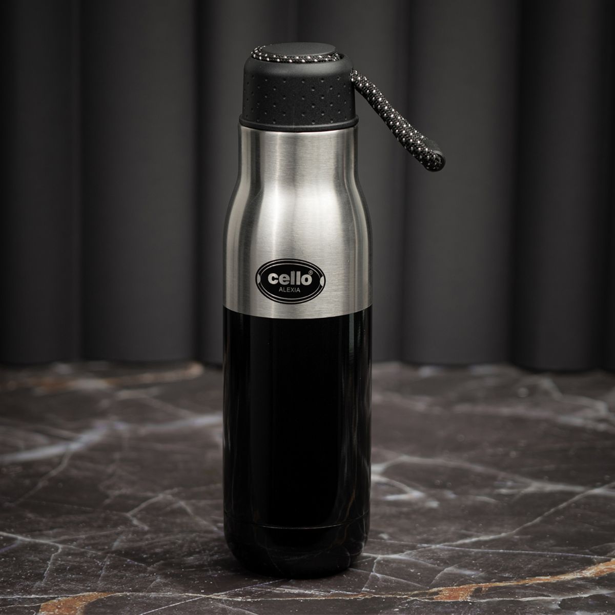 Cello Alexia Flask, Vacusteel Water Bottle, 600ml