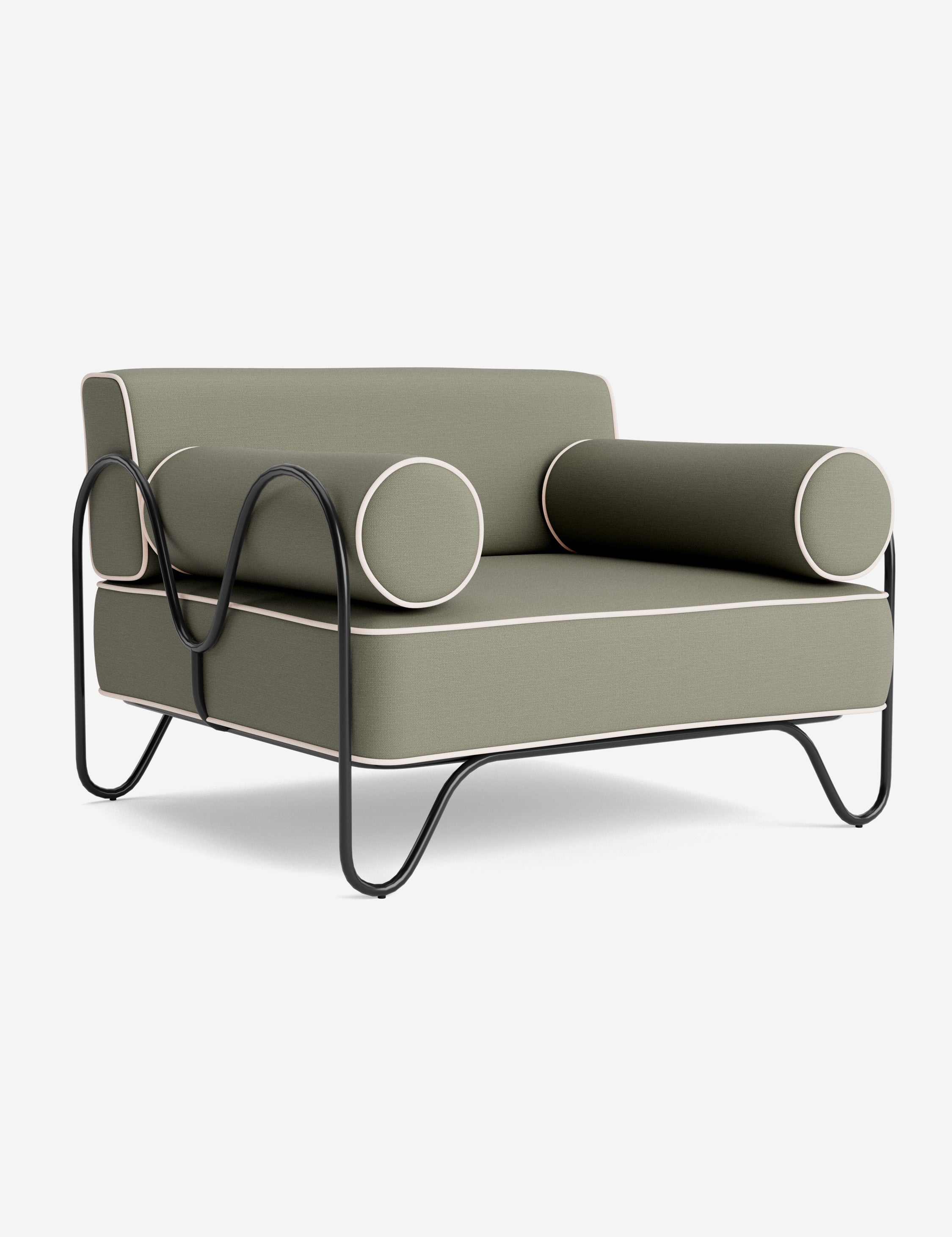 Lulu and Georgia Peggy Outdoor Accent Chair Cushion by Sarah Sherman Samuel - view 51