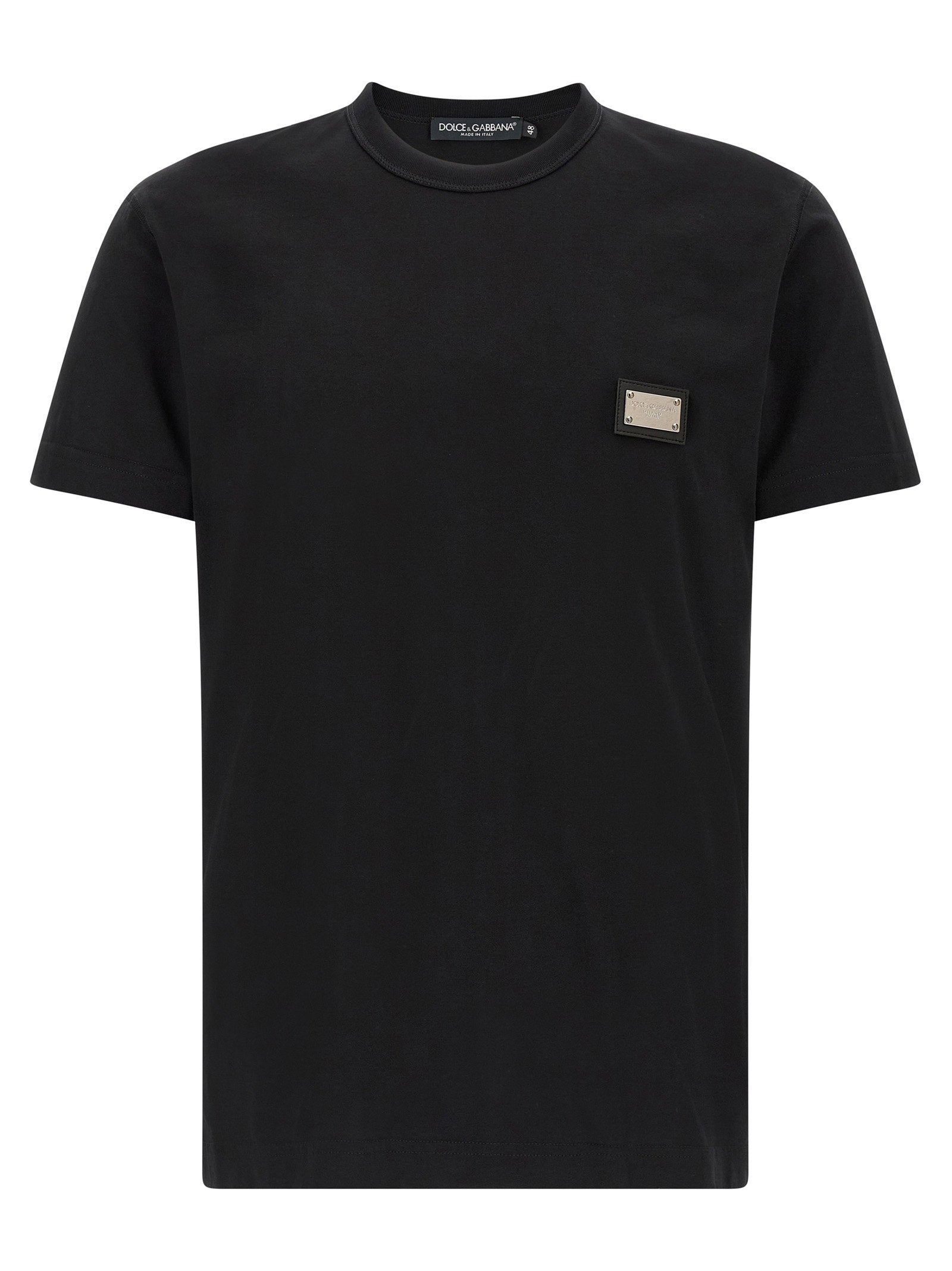Dolce & Gabbana Logo Plate T-shirt – 100% cotton