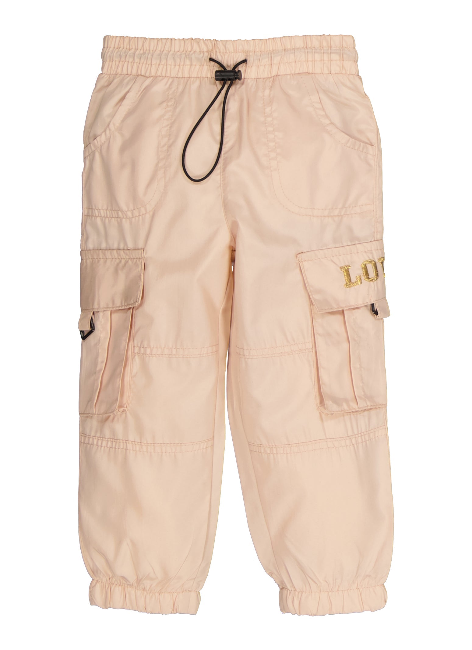Rainbow Shops Toddler Girls Love Embroidered Cargo Pants