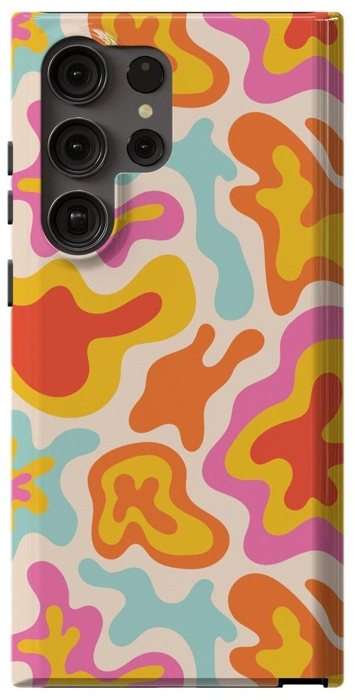 Casetry Tropical Color Splash | Abstract Retro Samsung Case