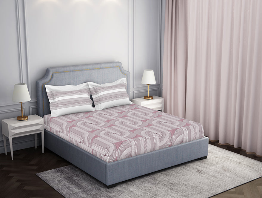 Spaces India Organic Textures Geometric 100% Cotton Double Bedsheet - Essentials by Spaces - view 2