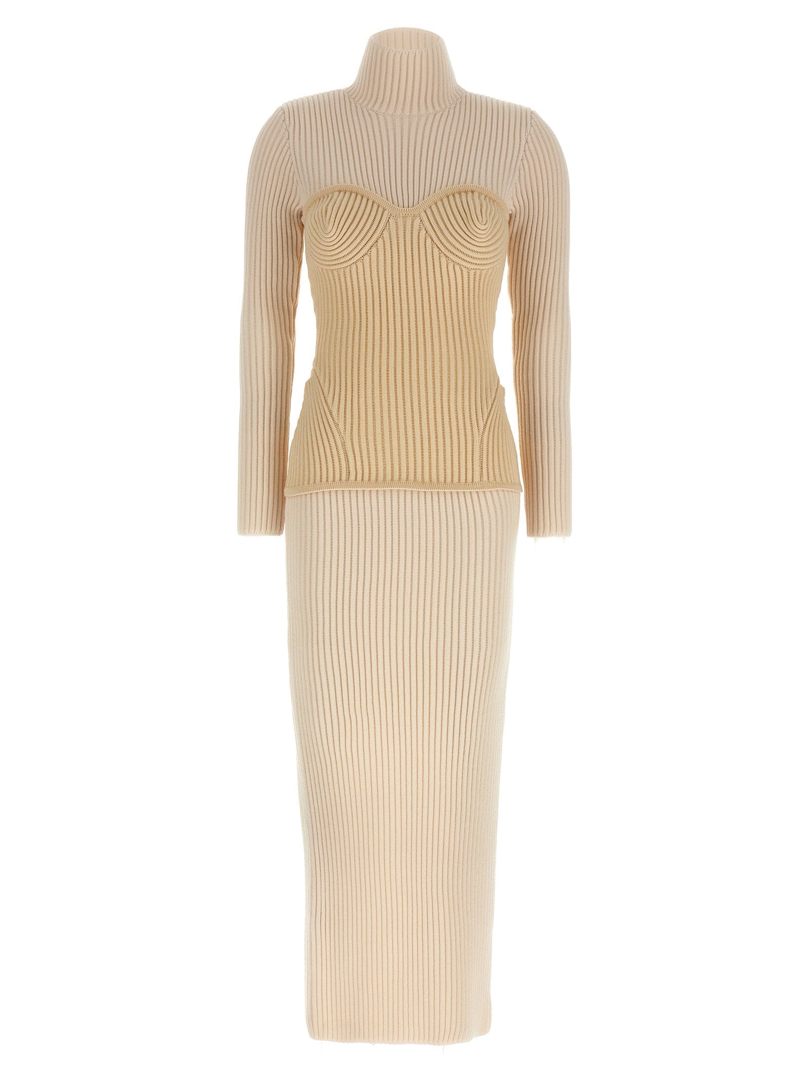 Jean Paul Gaultier Corset Dress – 100% merino wool