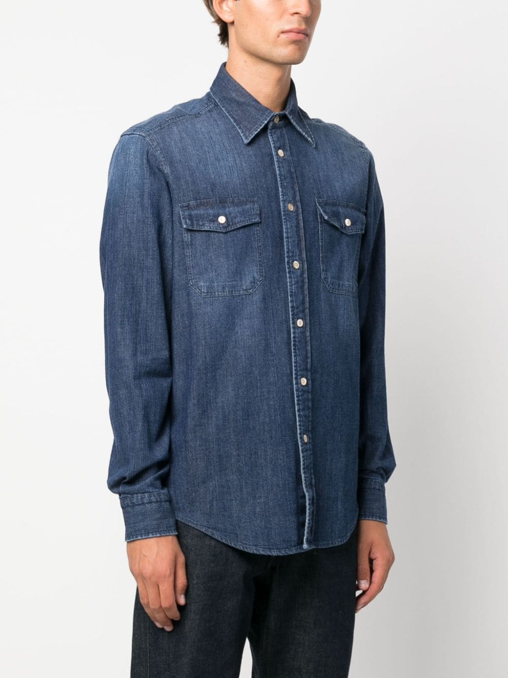 Boglioli Denim button-down shirt – 100% cotton - view 2