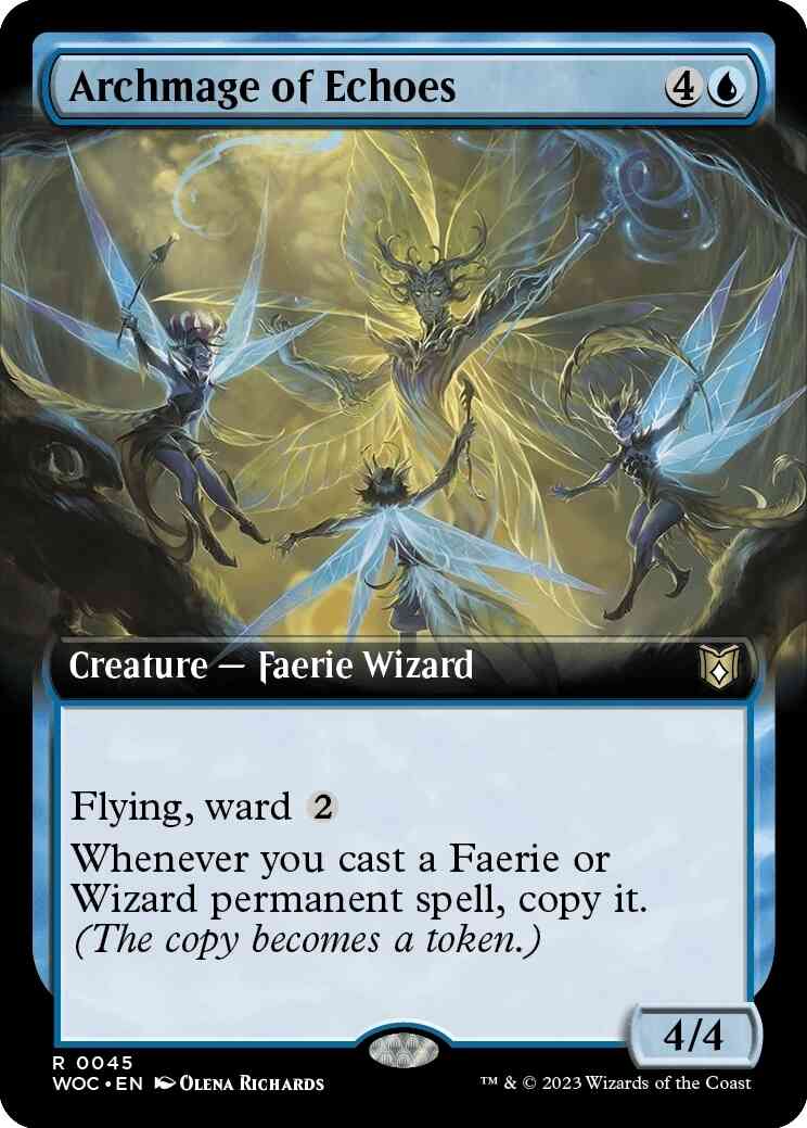 Magic Archmage of Echoes [45] [Extended Art] [Wilds of Eldraine: Commander] [Non-Foil]