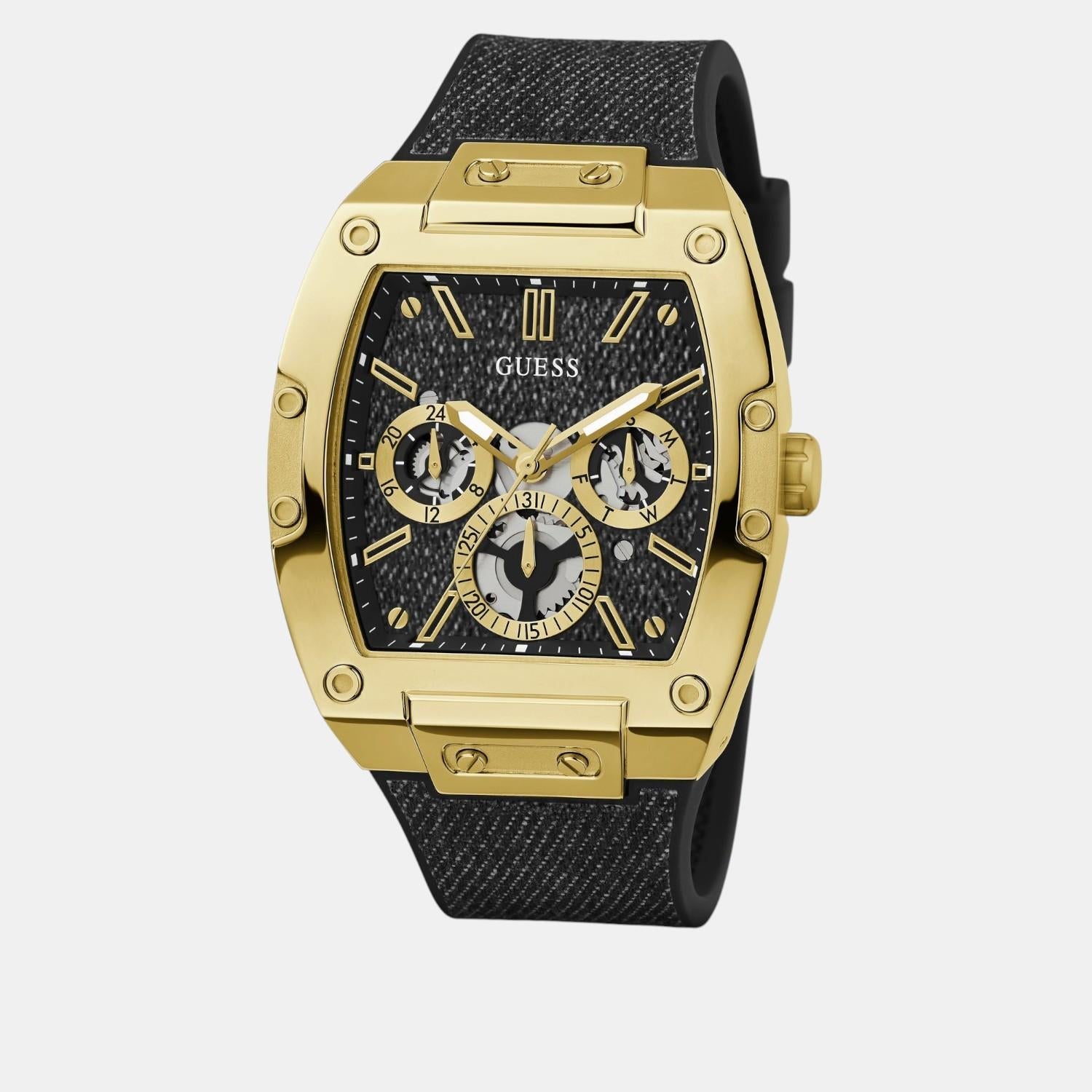 Guess Dress Men Quartz Black Dial Multi-Function Silicone Watch GW0786G1 - view 2