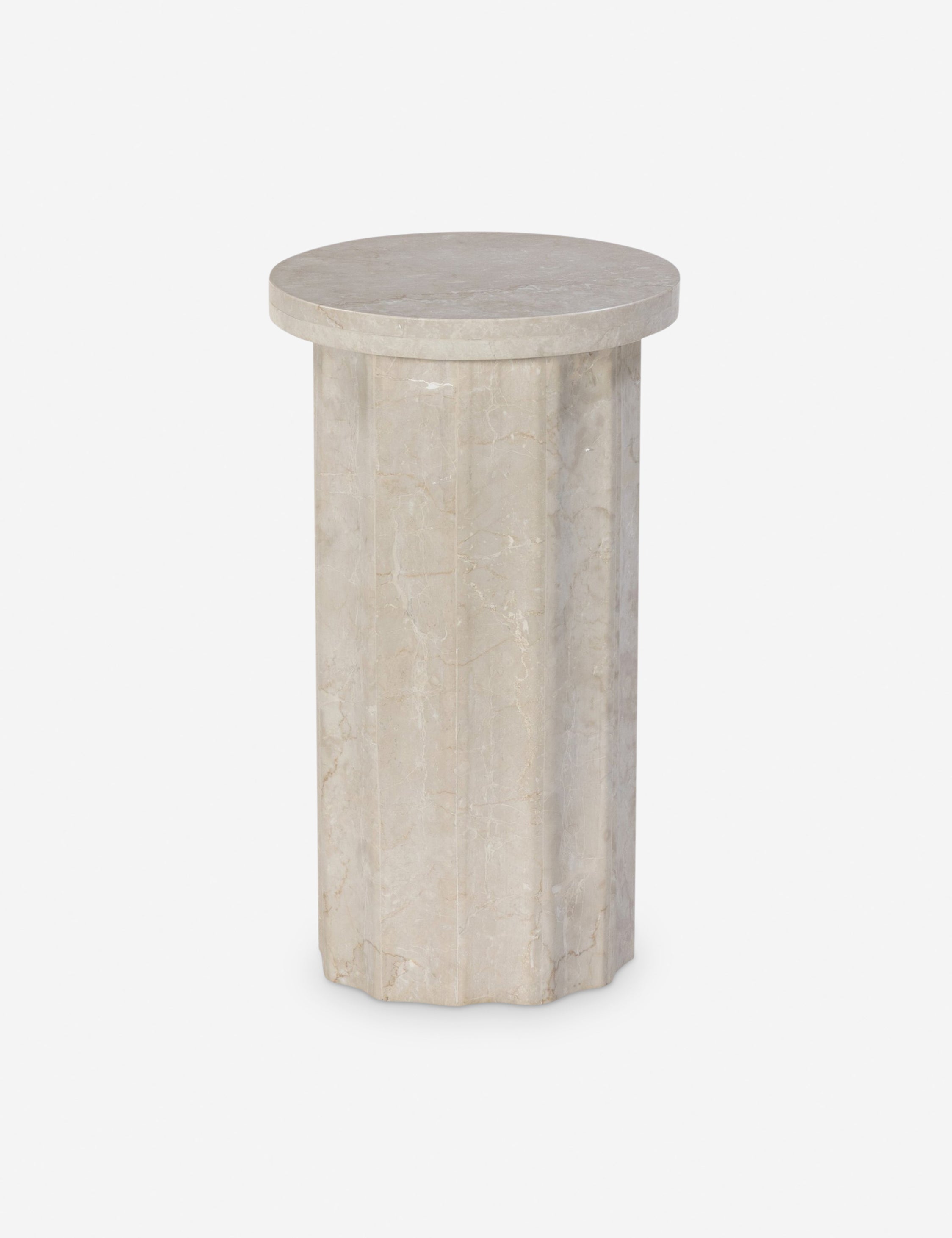 Lulu and Georgia Abramo Drink Table – Cream Marble