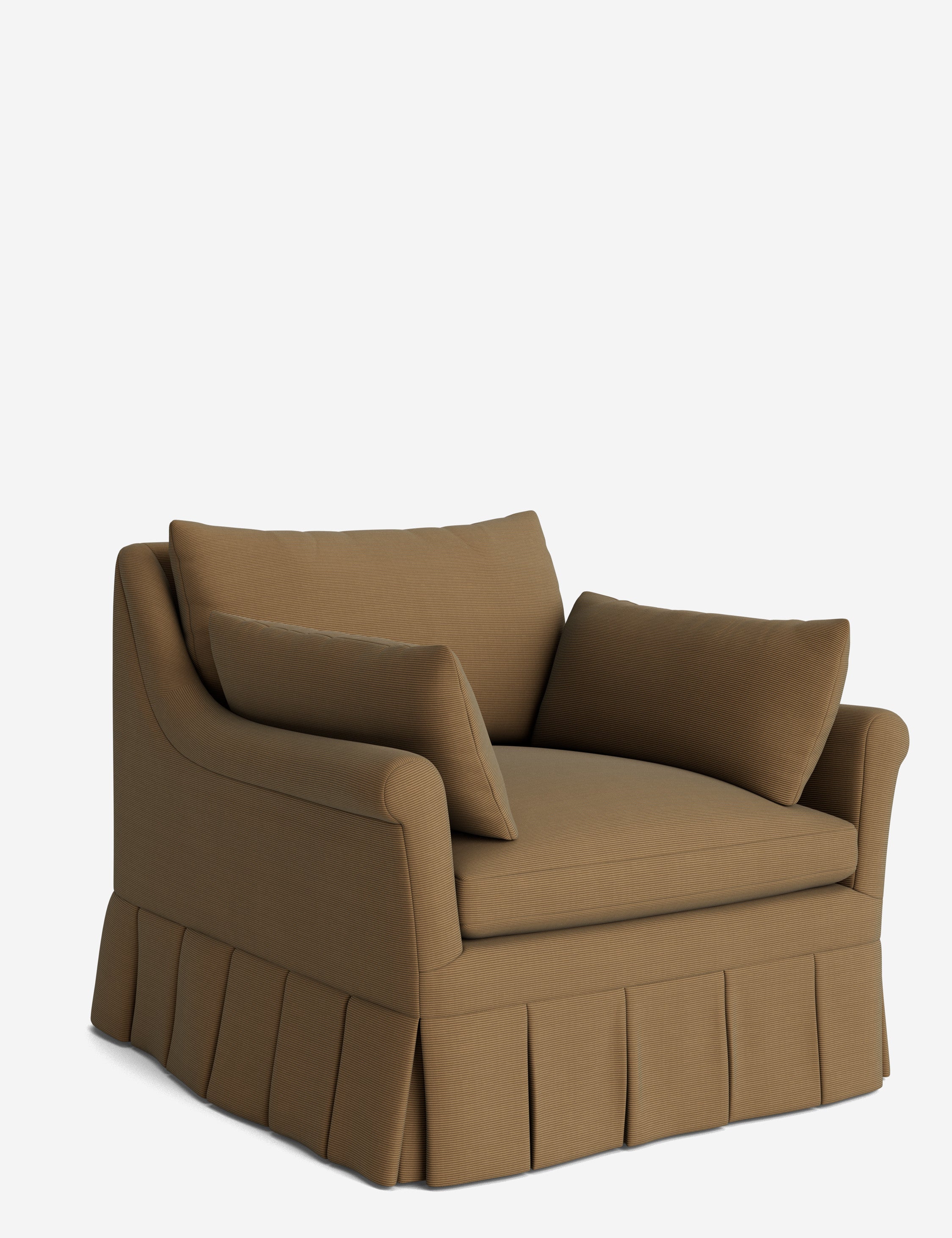 Lulu and Georgia Portola Rolled Arm Luxe Depth Pleated Chair - view 133