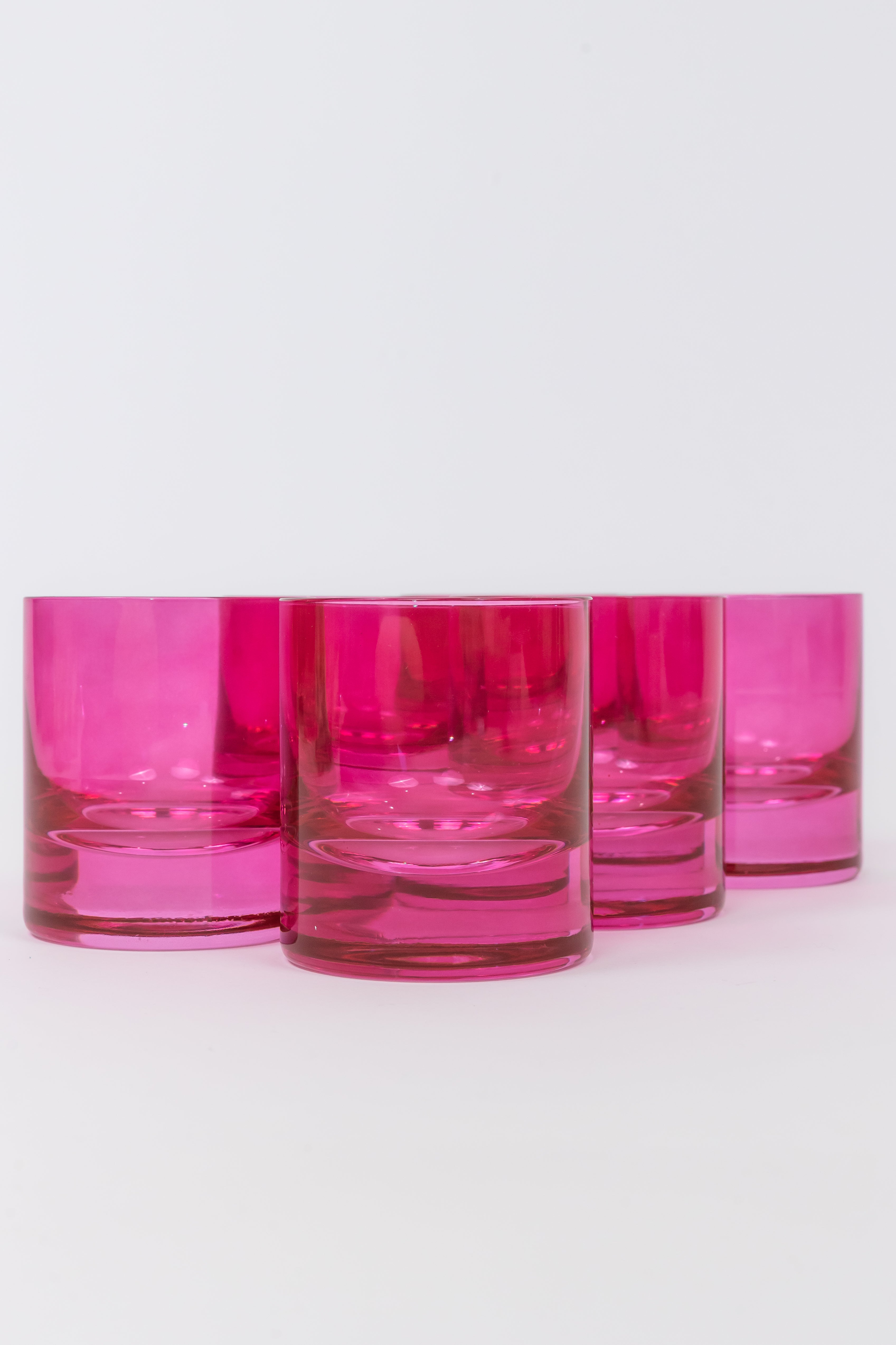 Estelle Colored Glass Estelle Colored Rocks Glass - Set of 6 {Fuchsia}