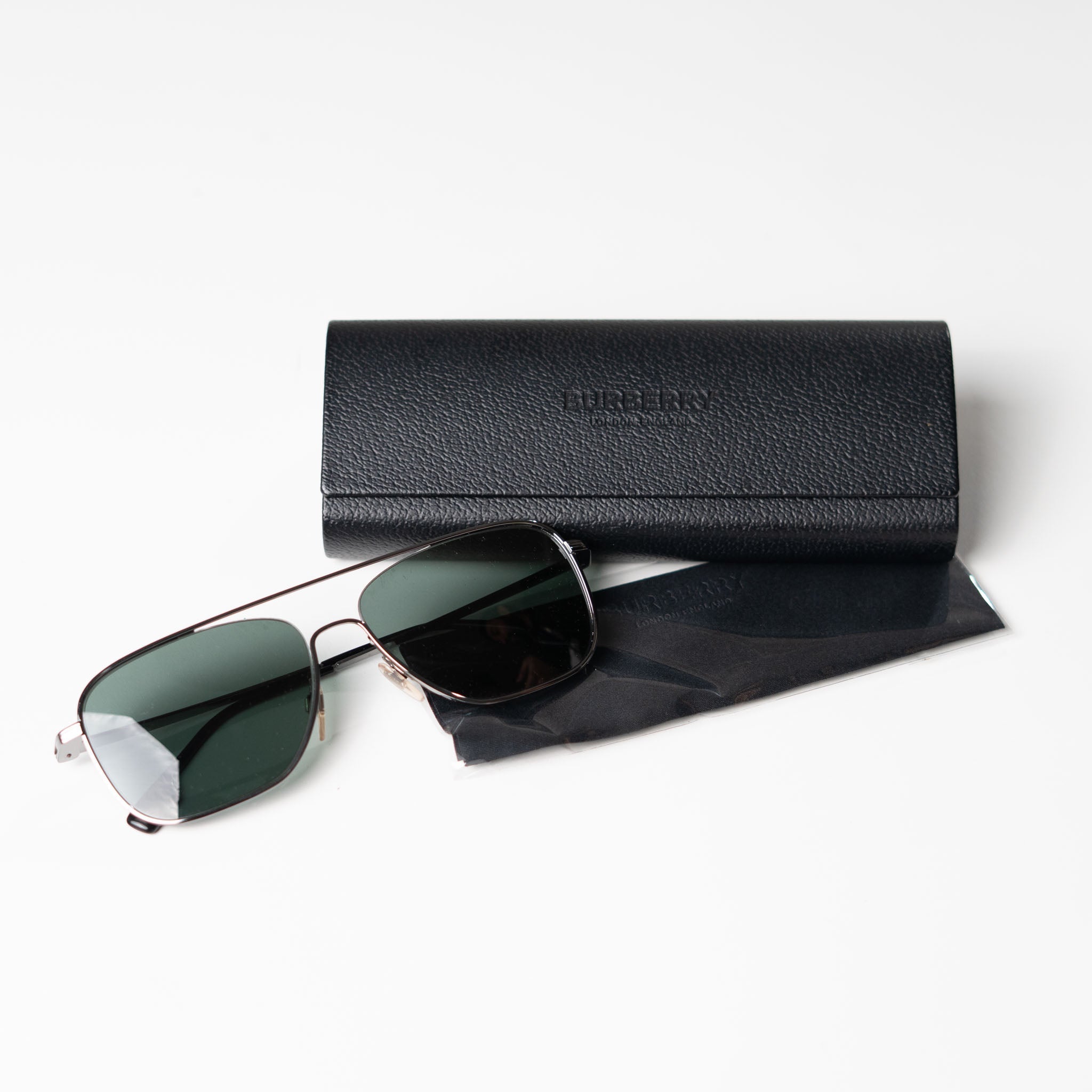 BURBERRY Silver Square Sunglasses - view 7