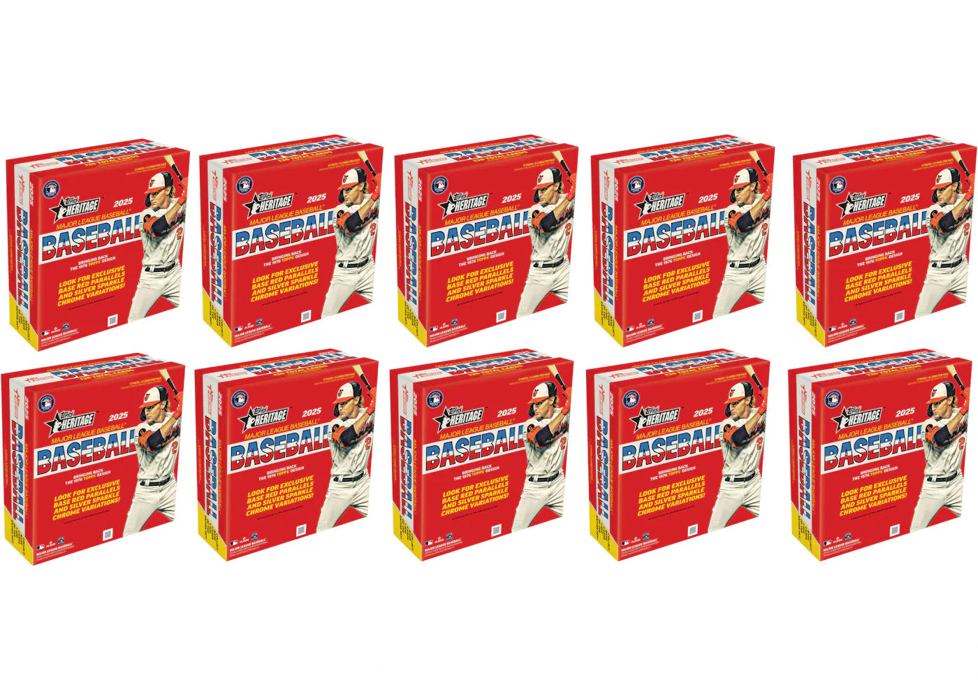 2025 Topps Heritage Baseball Mega Box 10x Lot
